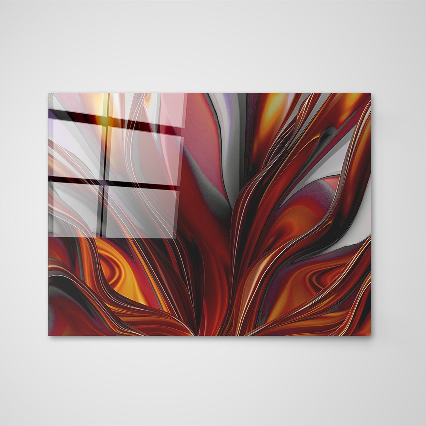 Quadro Decorativo em Vidro Temperado Multicolor 70x100cm - Arte Moderna para Transformar o Seu Espaço