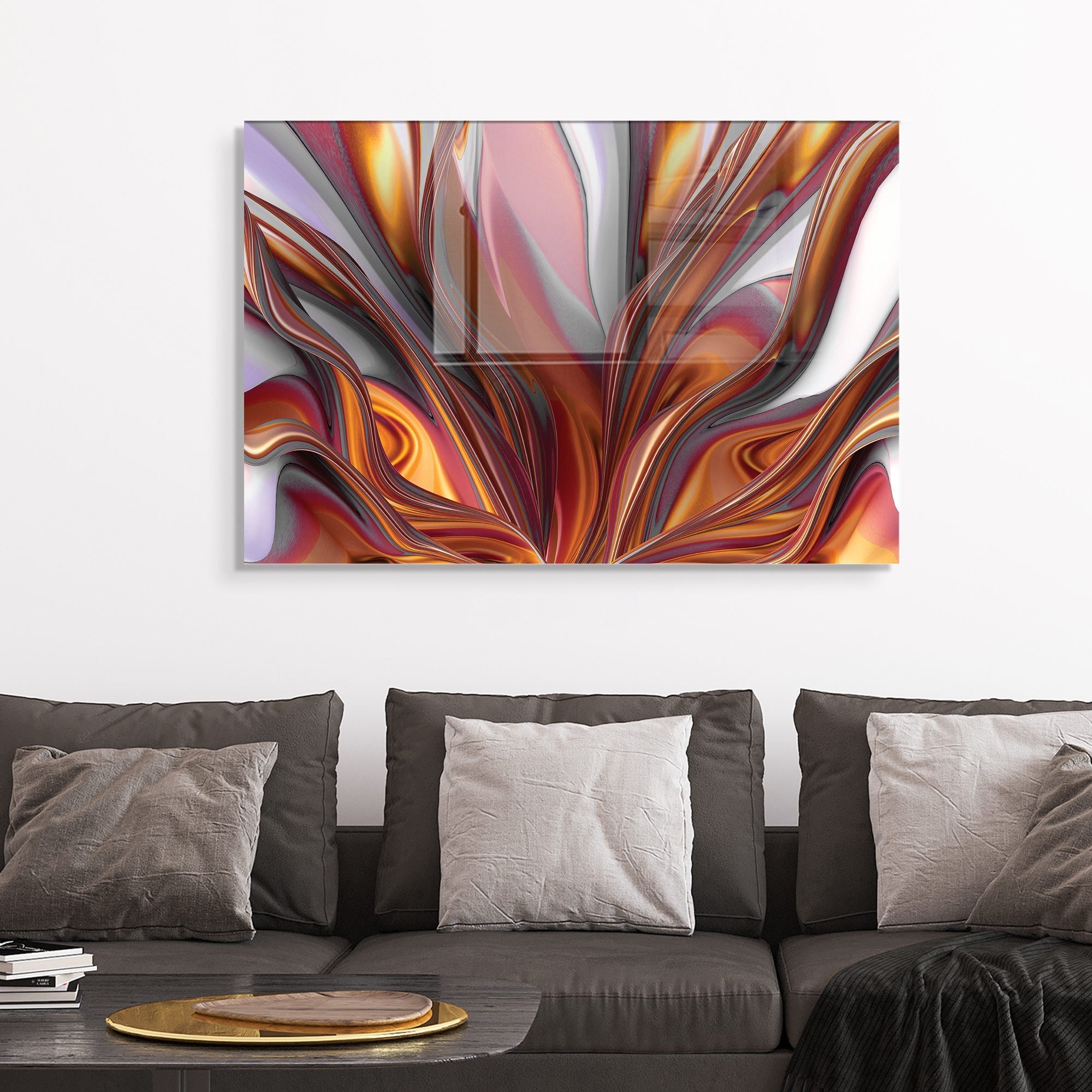 Quadro Decorativo em Vidro Temperado Multicolor 70x100cm - Arte Moderna para Transformar o Seu Espaço