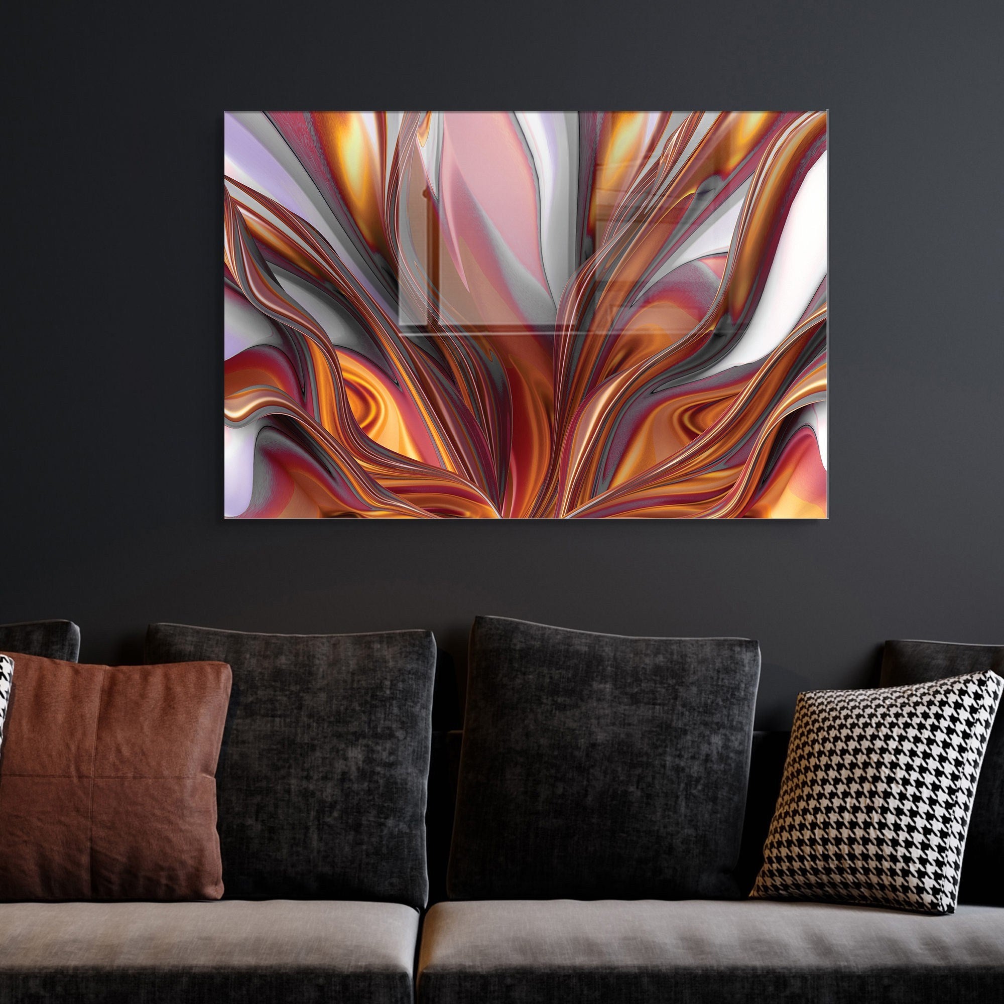 Quadro Decorativo em Vidro Temperado Multicolor 70x100cm - Arte Moderna para Transformar o Seu Espaço