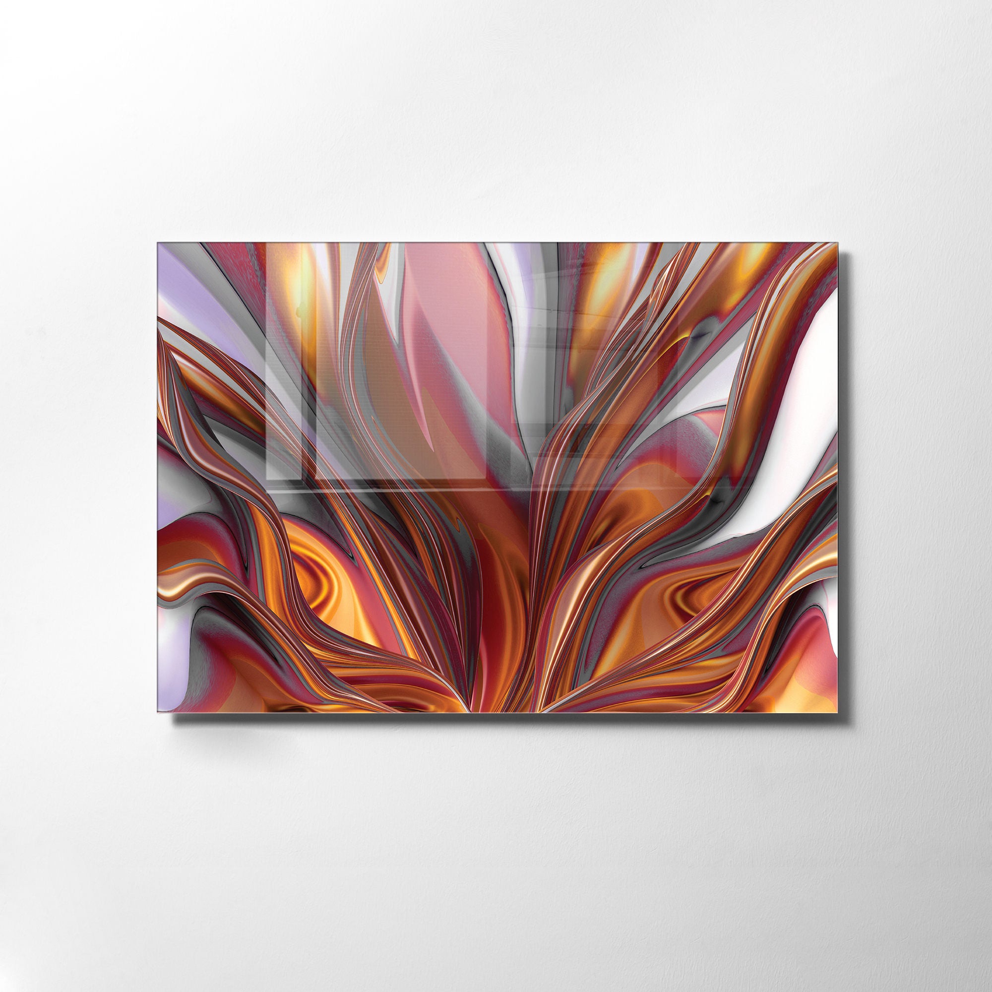 Quadro Decorativo em Vidro Temperado Multicolor 30x45cm - Arte Moderna para Decoração de Interiores