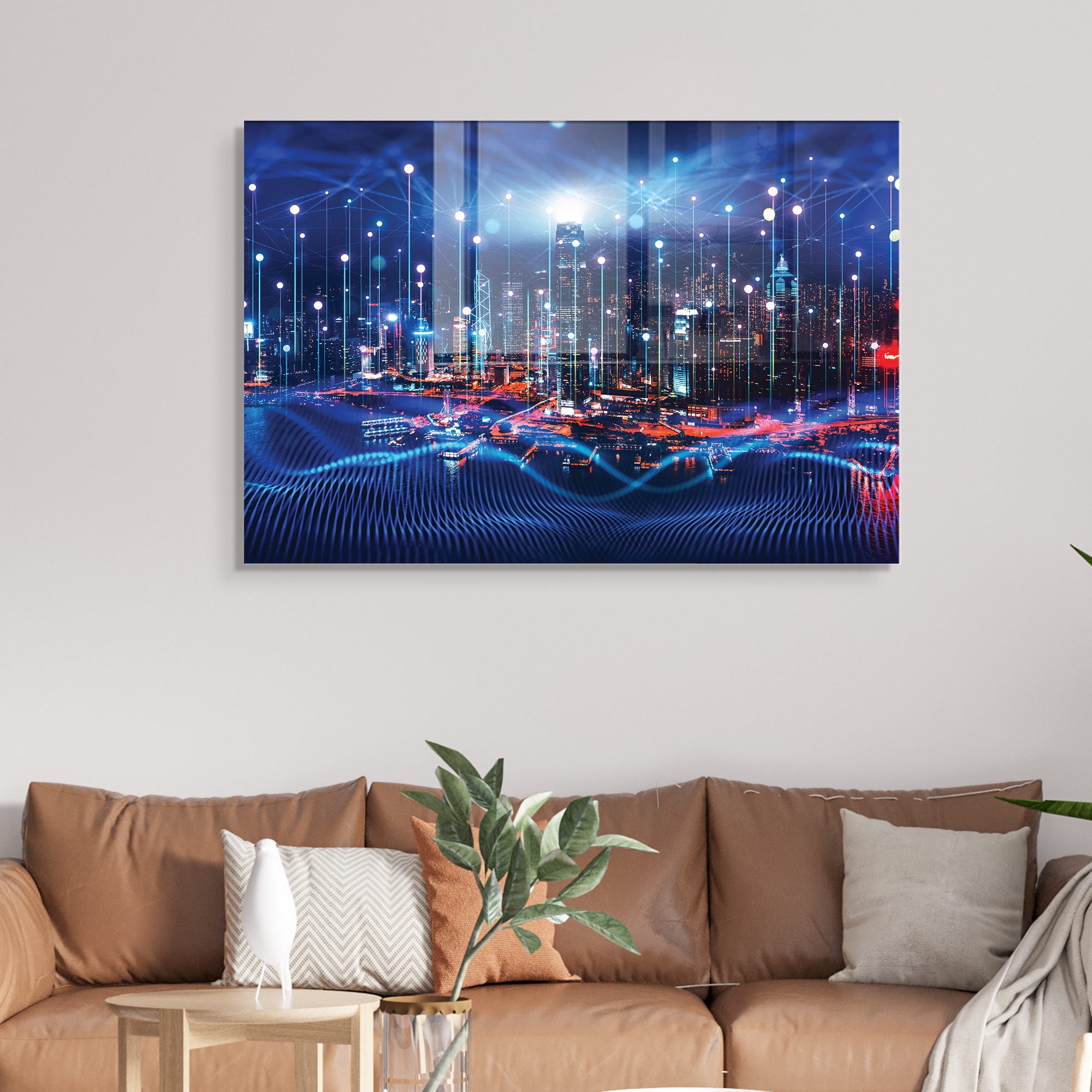 Quadro Decorativo em Vidro Temperado Multicolor 50x70cm - Arte Moderna para Transformar o Seu Espaço