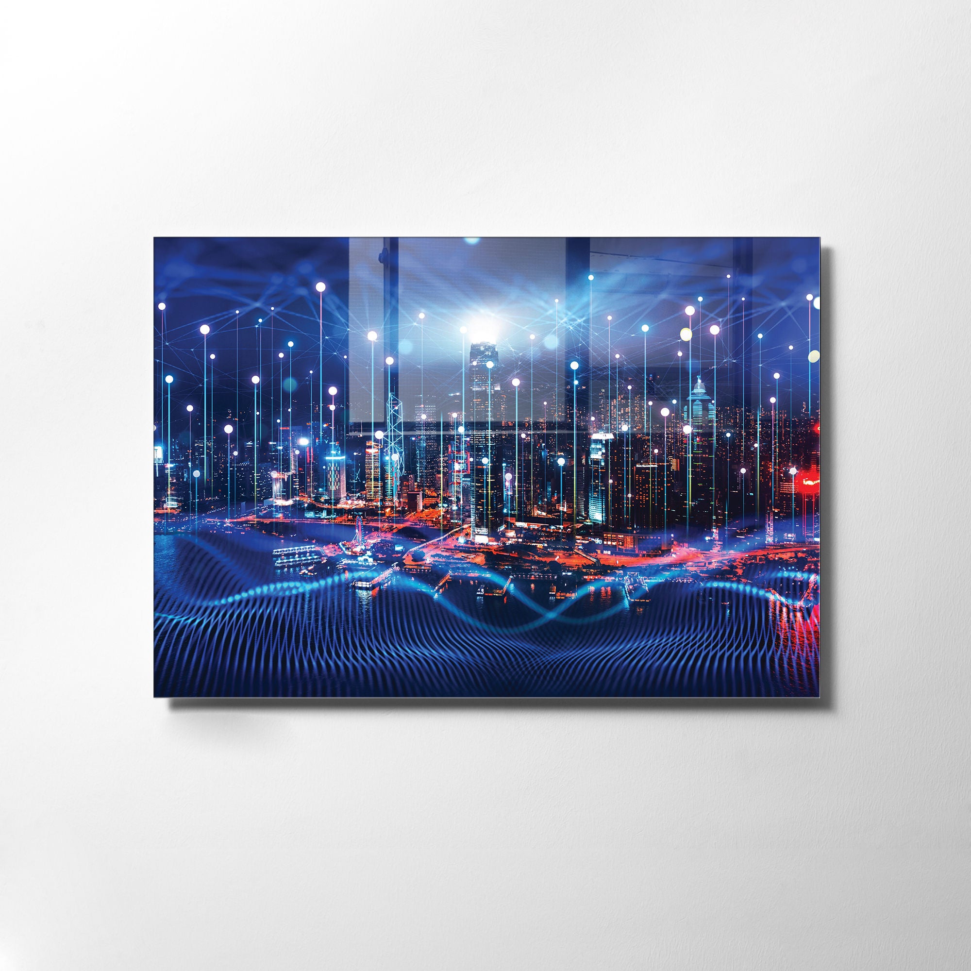 Quadro Decorativo em Vidro Temperado Multicolor 45x65cm - Arte Moderna para Transformar o Seu Espaço