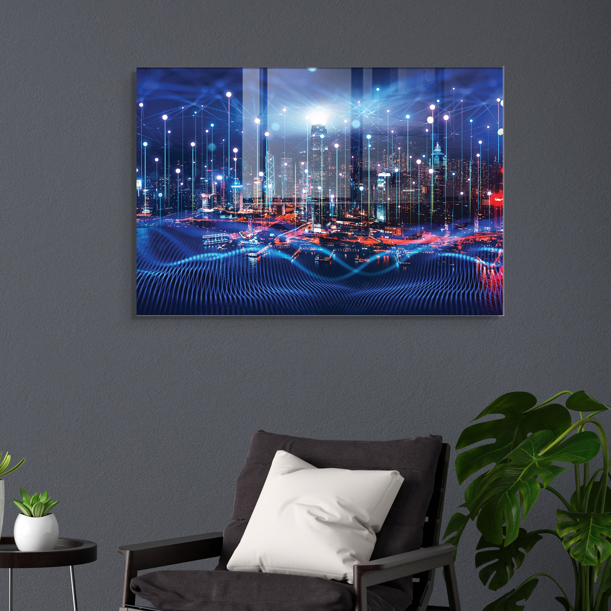 Quadro Decorativo em Vidro Temperado Multicolor 30x45cm - Arte Moderna para Decoração de Interiores