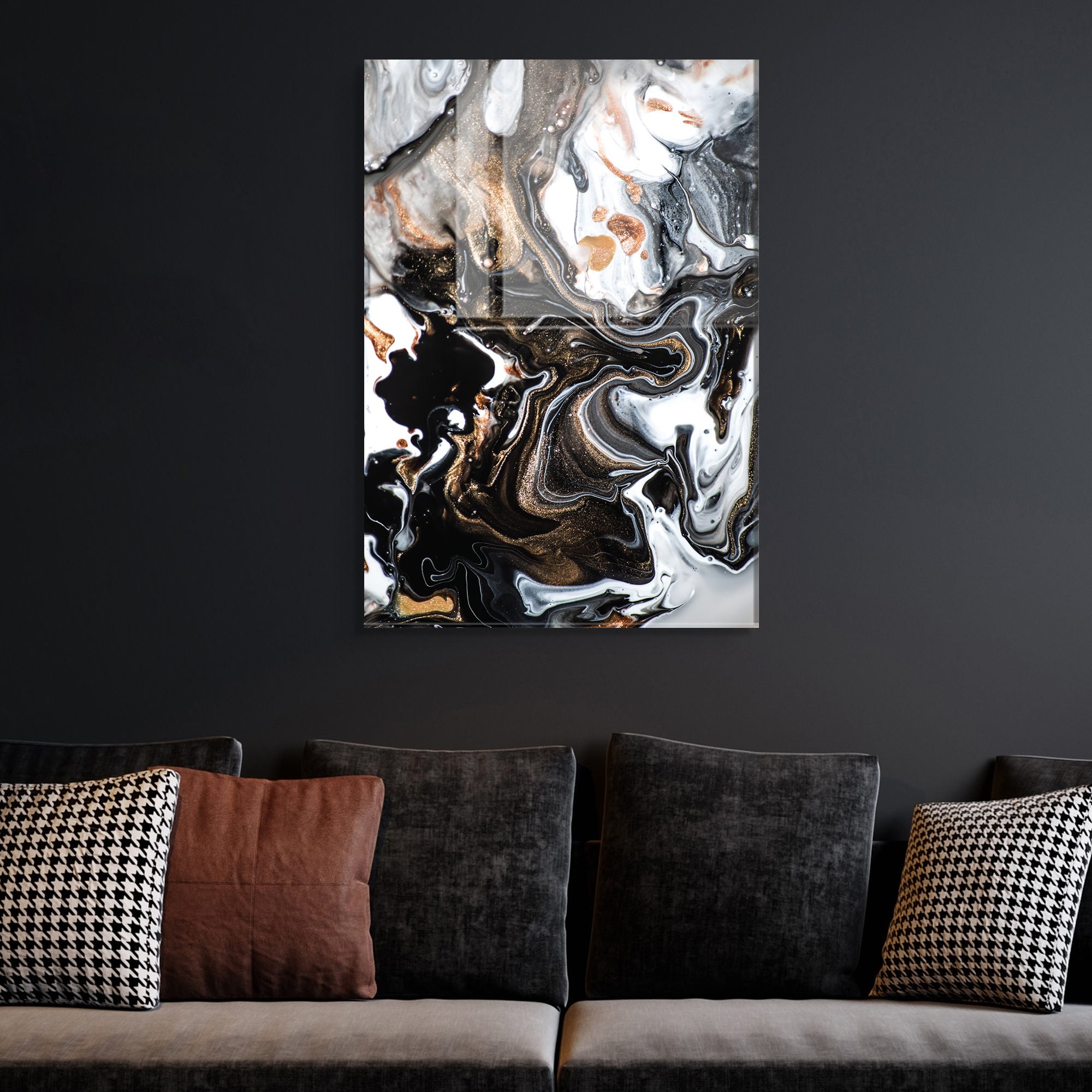 Quadro Decorativo em Vidro Temperado Multicolor 45x65cm - Arte Moderna para Transformar o Seu Espaço