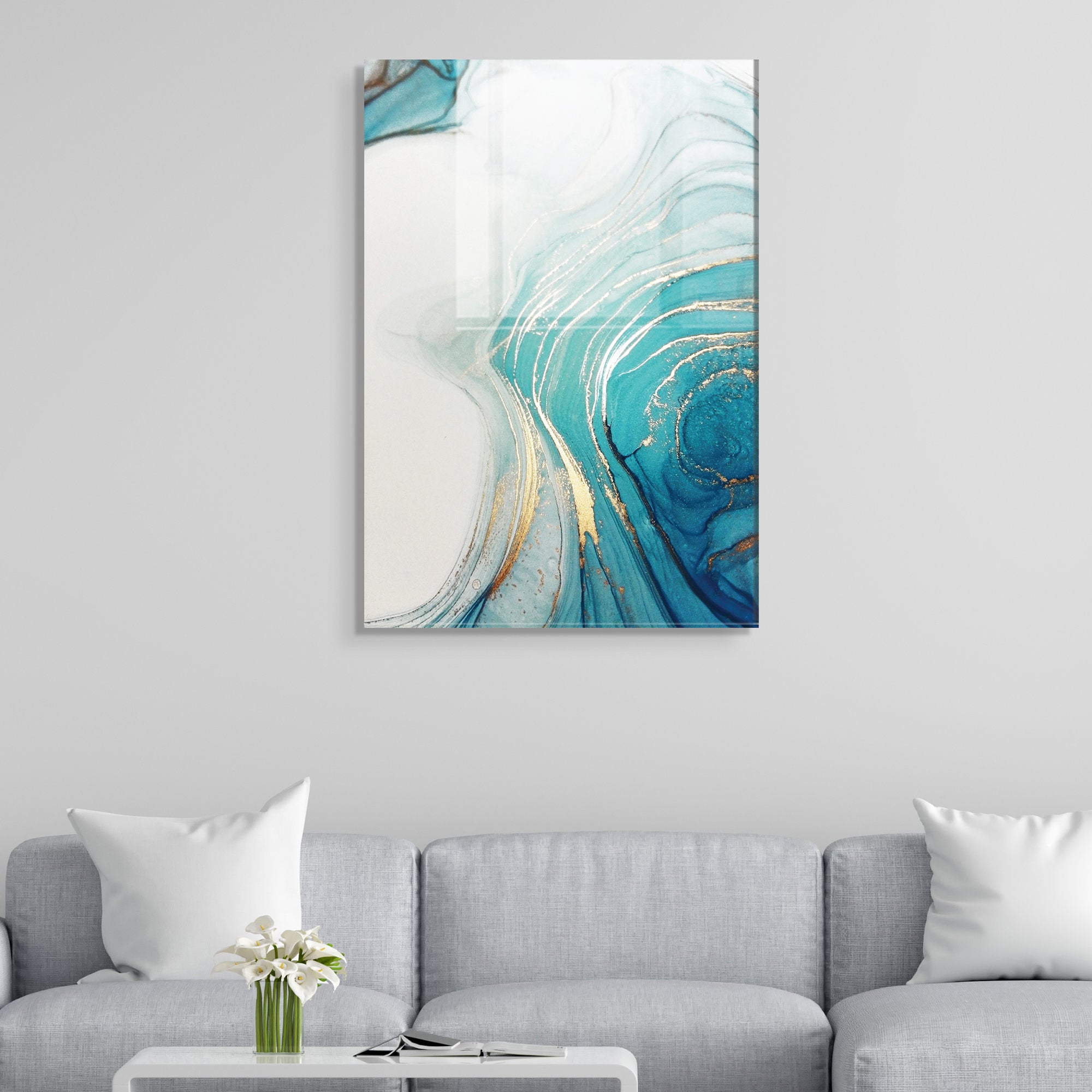 Quadro Decorativo em Vidro Temperado Multicolor 70x100cm - Arte Moderna para Transformar o Seu Espaço