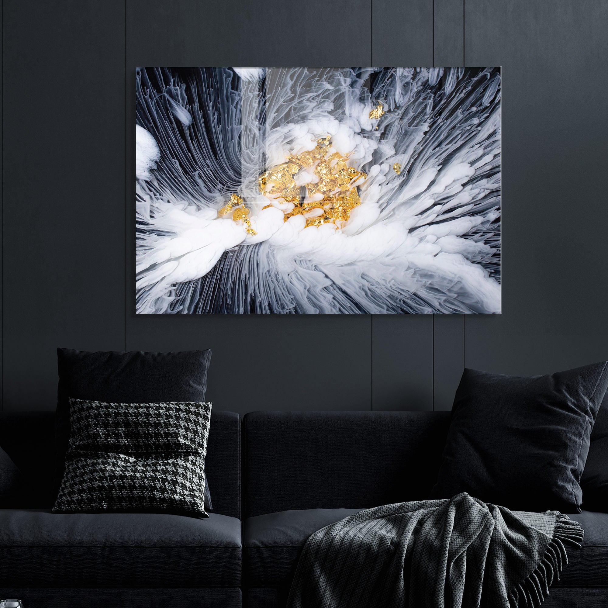 Quadro Decorativo em Vidro Temperado Multicolor 30x45cm - Arte Moderna para Decoração de Interiores