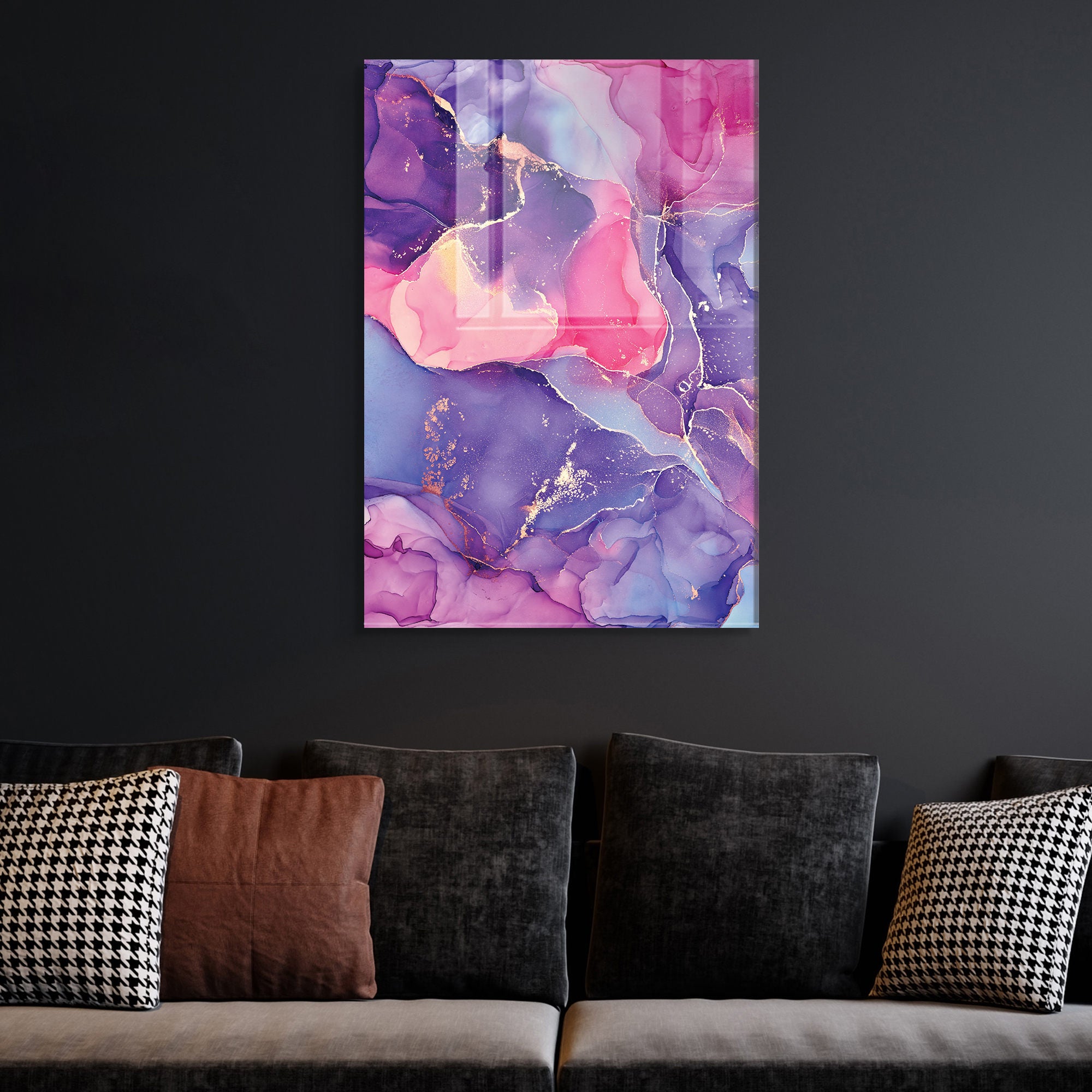 Quadro Decorativo em Vidro Temperado Multicolor 50x70cm - Arte Moderna para Transformar o Seu Espaço