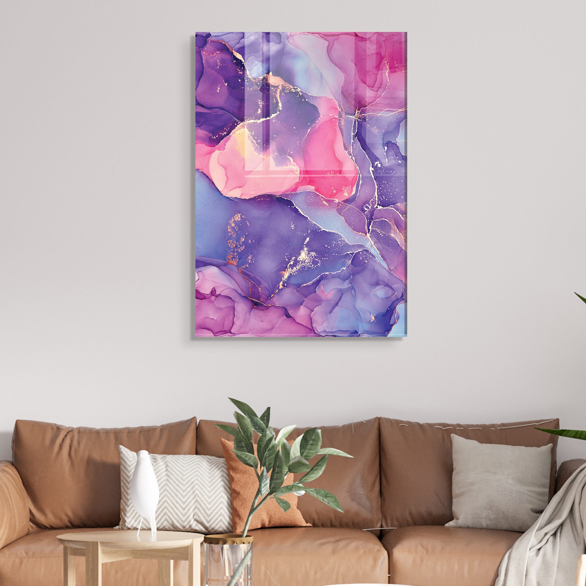 Quadro Decorativo em Vidro Temperado Multicolor 30x45cm - Arte Moderna para Decoração de Interiores