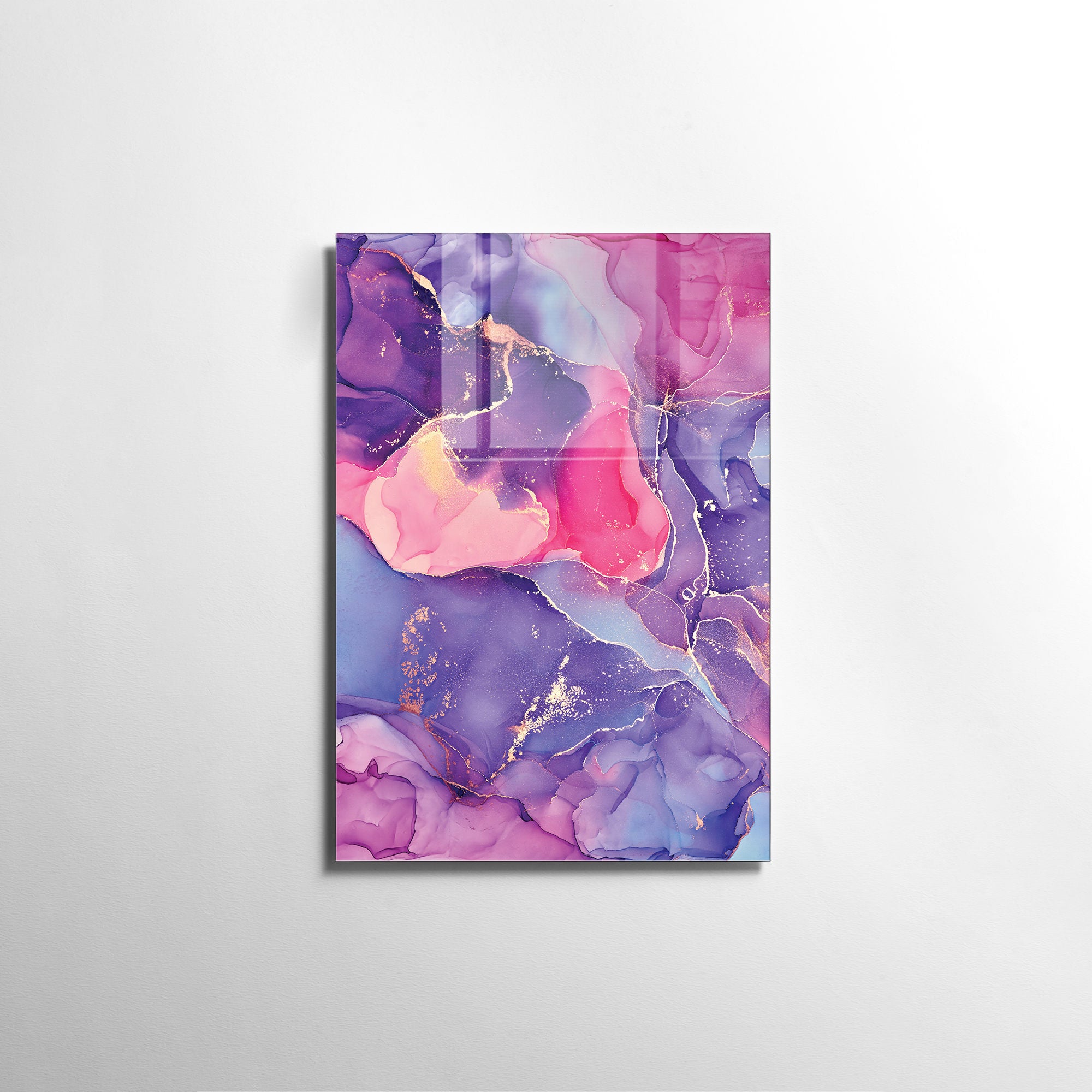 Quadro Decorativo em Vidro Temperado Multicolor 30x45cm - Arte Moderna para Decoração de Interiores