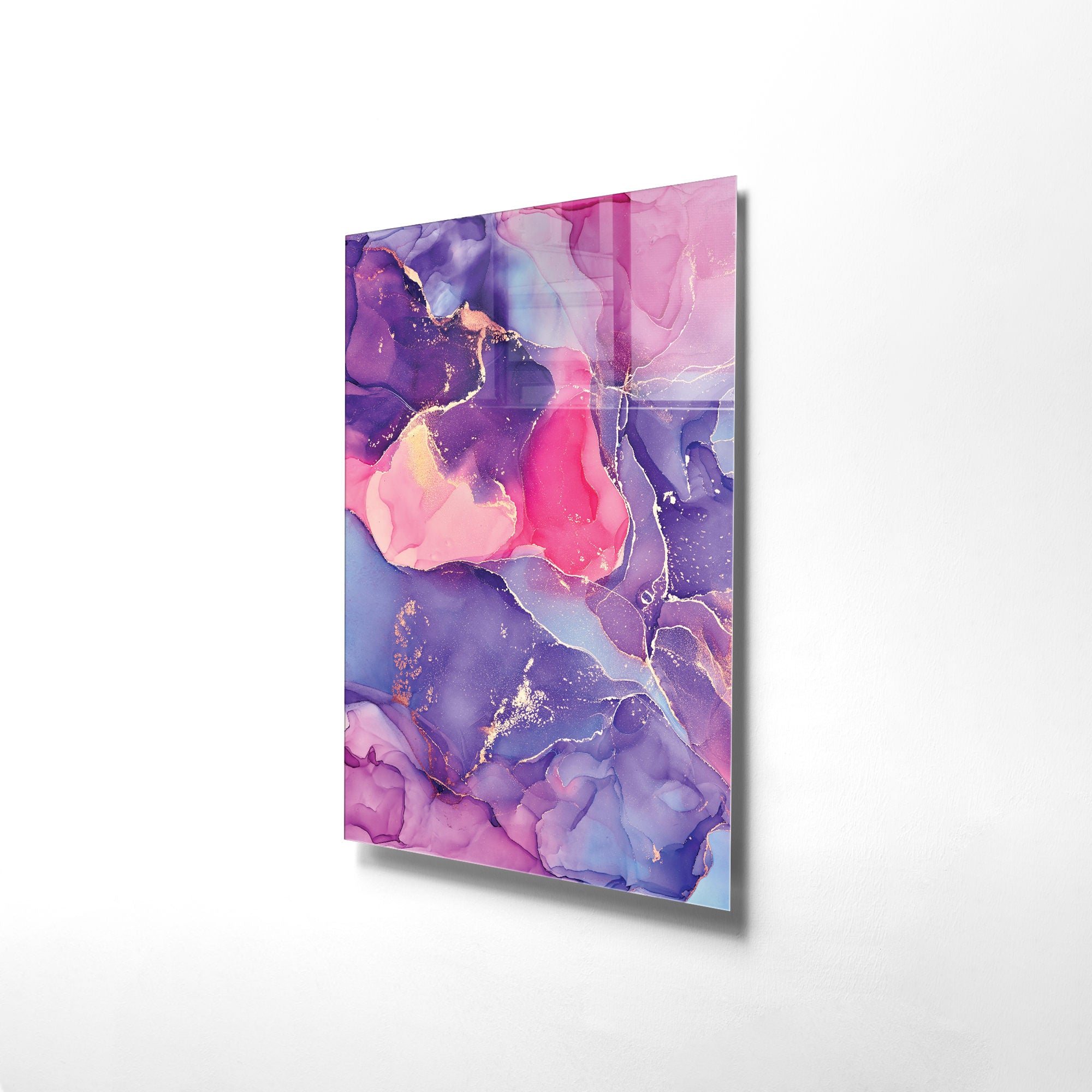 Quadro Decorativo em Vidro Temperado Multicolor 30x45cm - Arte Moderna para Decoração de Interiores