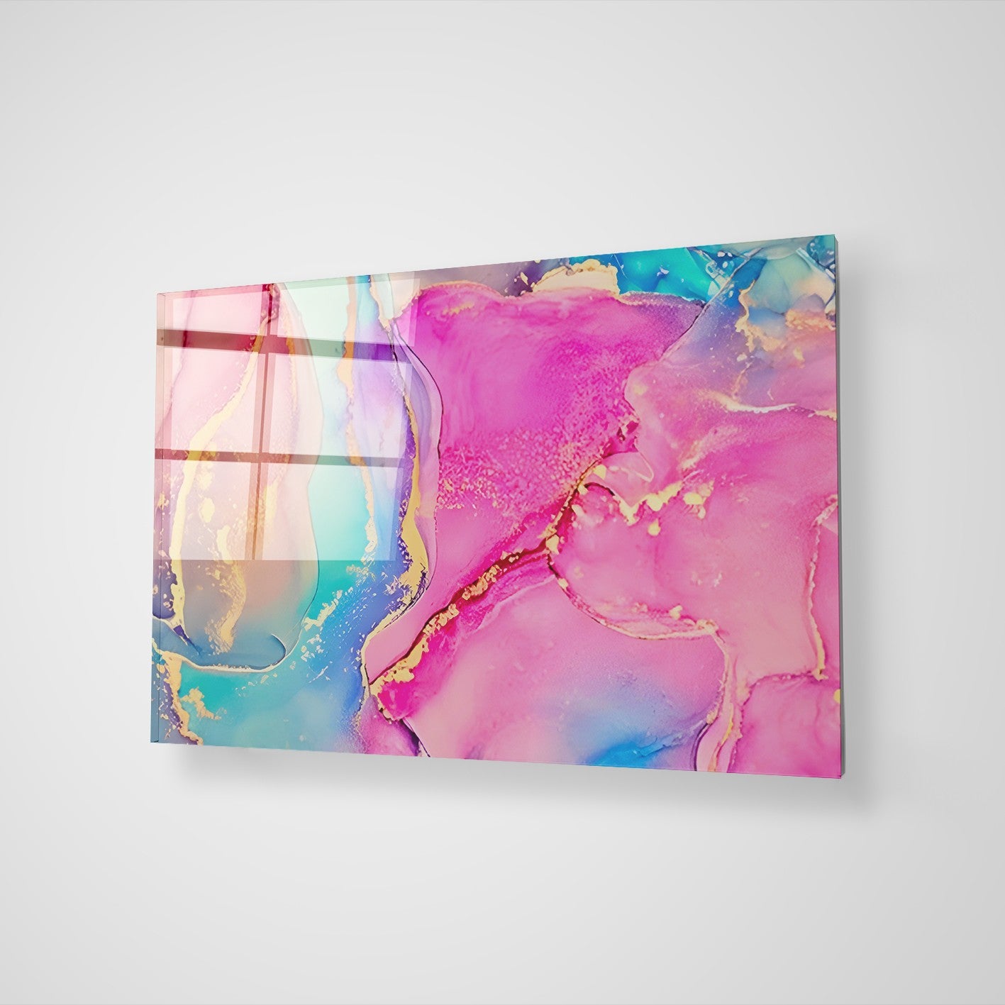 Quadro Decorativo em Vidro Temperado Multicolor 70x100cm - Arte Moderna para Transformar o Seu Espaço