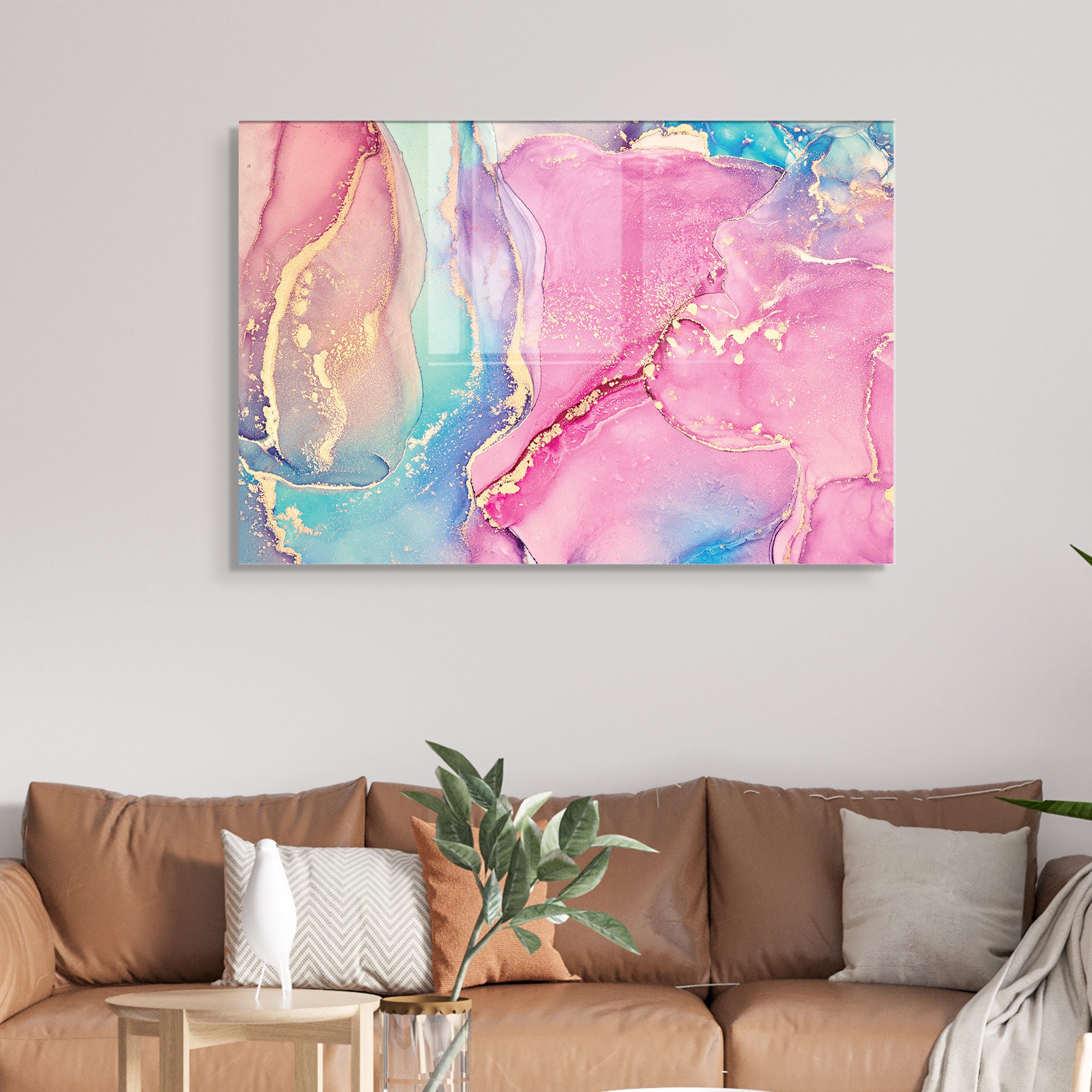 Quadro Decorativo em Vidro Temperado Multicolor 50x70cm - Arte Moderna para Transformar o Seu Espaço