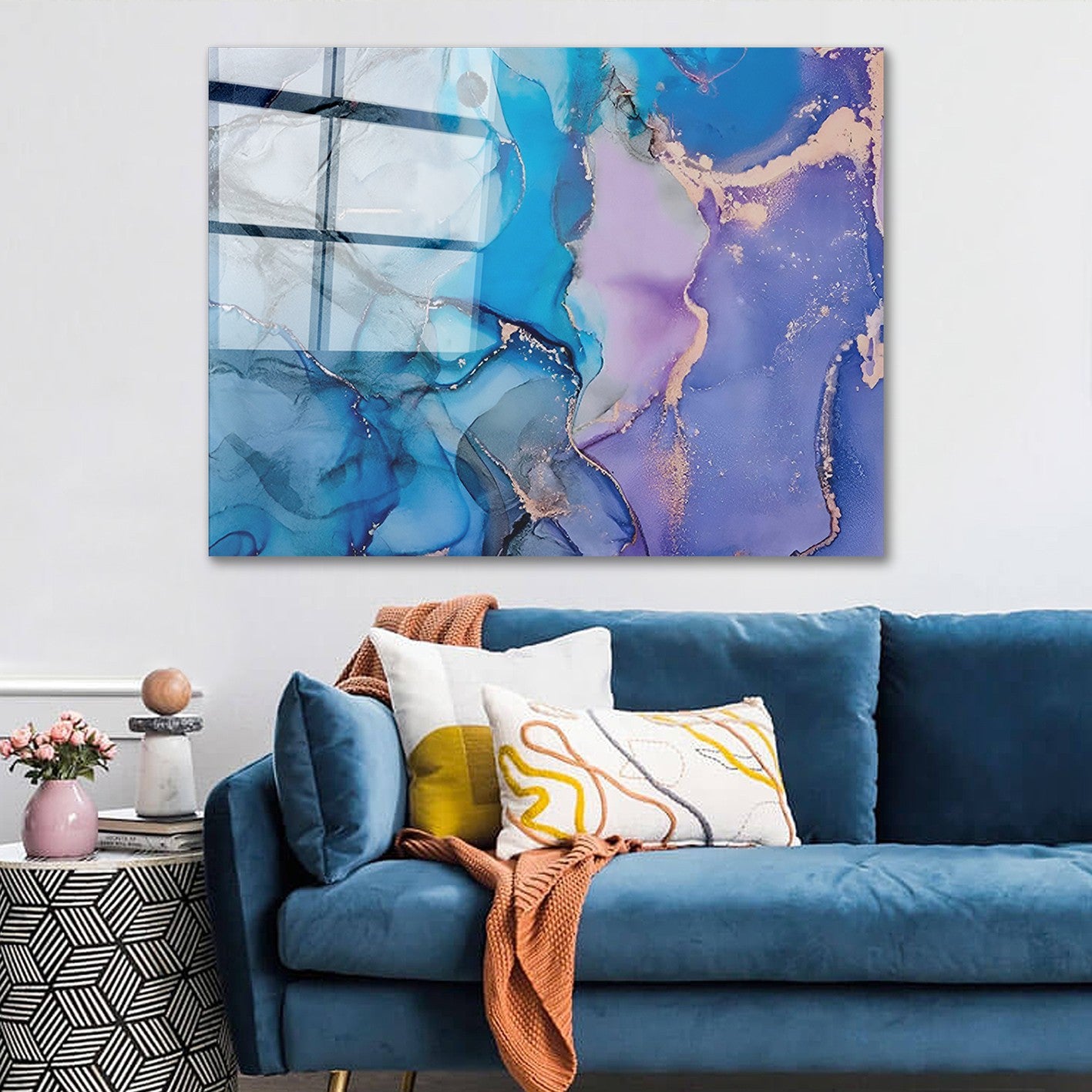 Quadro Decorativo em Vidro Temperado Multicolor 70x100cm - Arte Moderna para Transformar o Seu Espaço