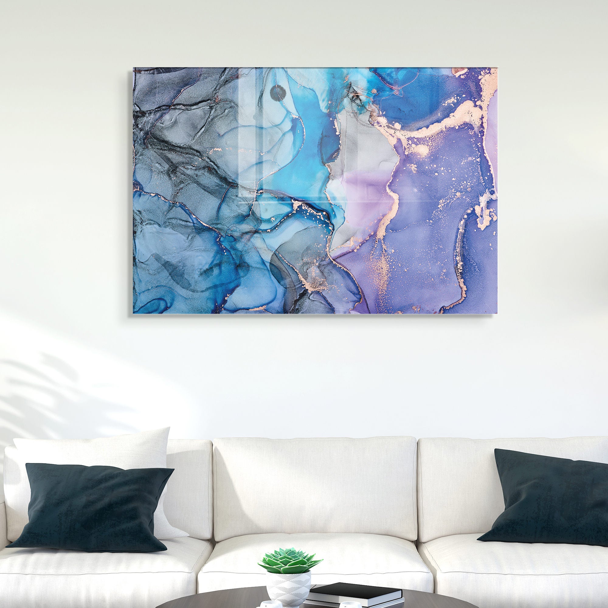 Quadro Decorativo em Vidro Temperado Multicolor 50x70cm - Arte Moderna para Transformar o Seu Espaço