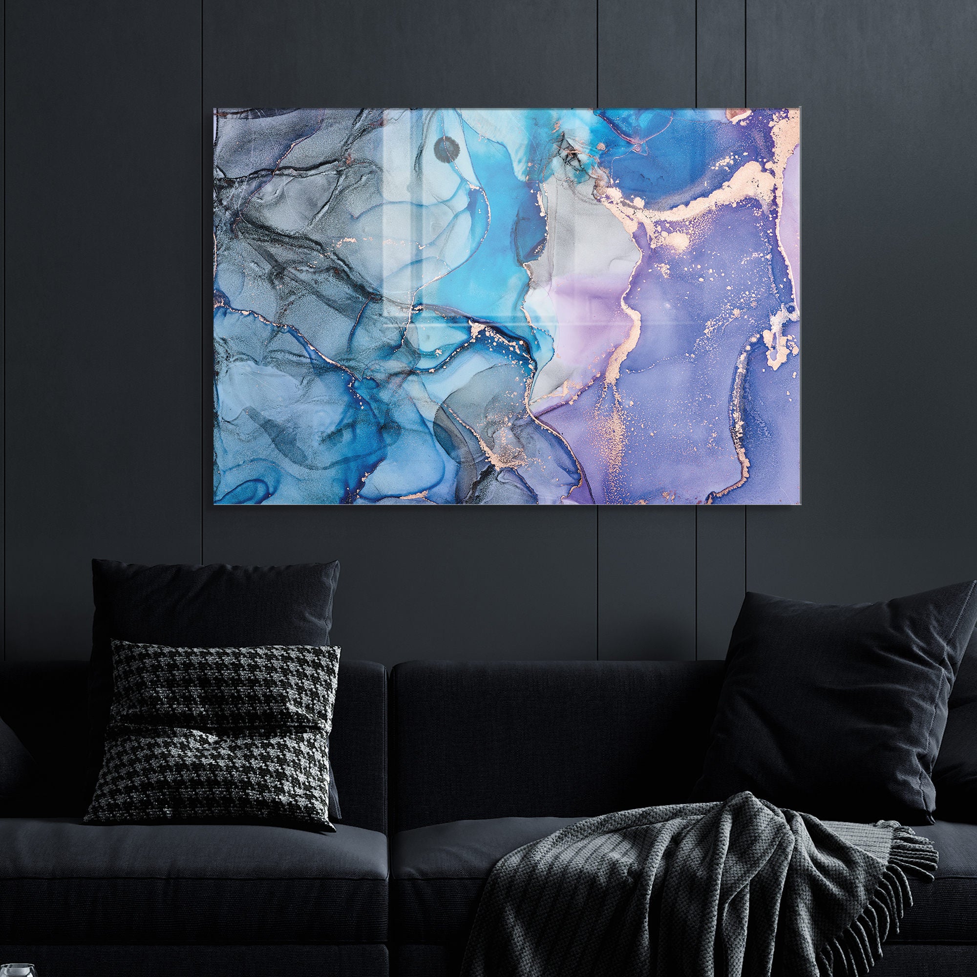 Quadro Decorativo em Vidro Temperado Multicolor 30x45cm - Arte Moderna para Decoração de Interiores