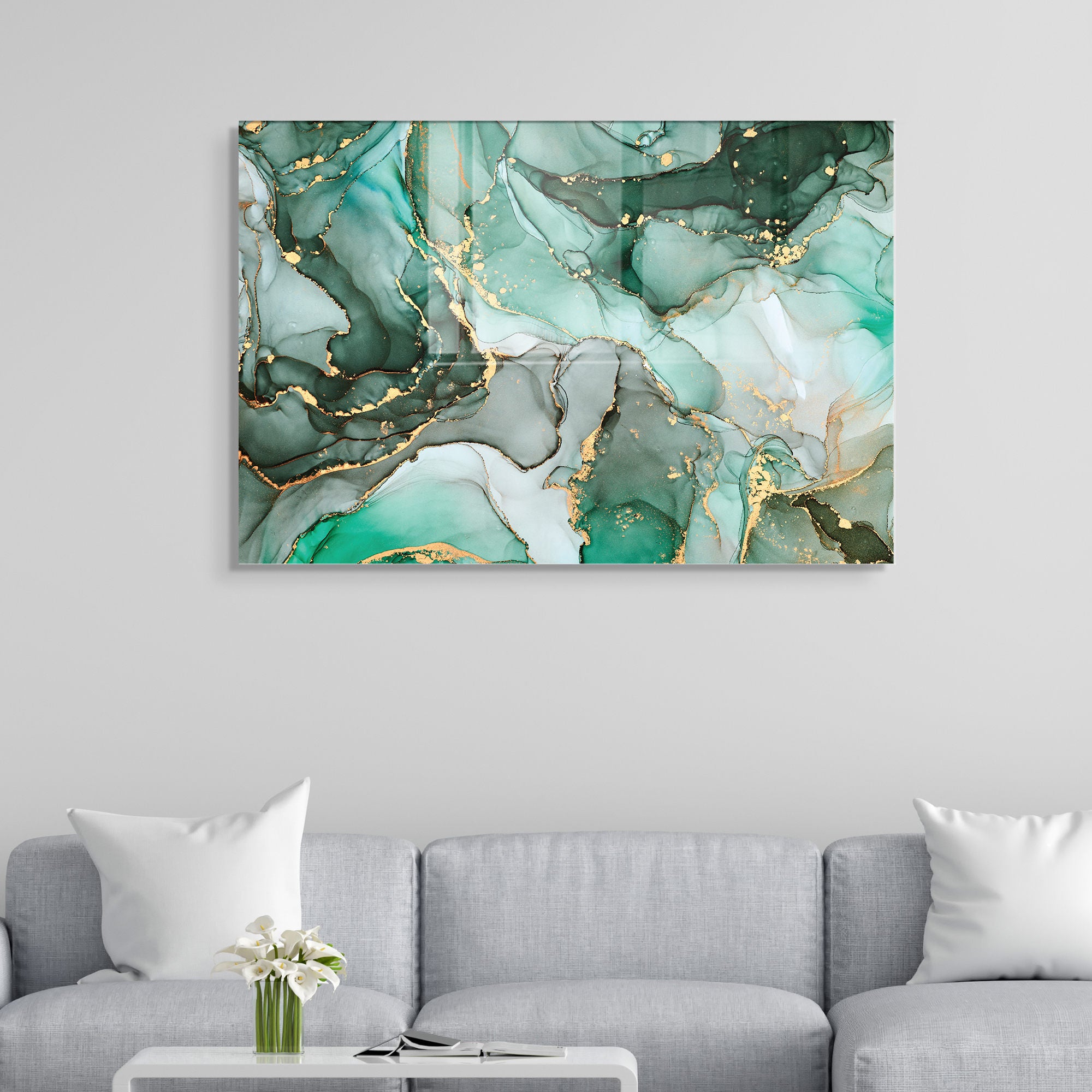 Quadro Decorativo em Vidro Temperado Multicolor 30x45cm - Arte Moderna para Decoração de Interiores