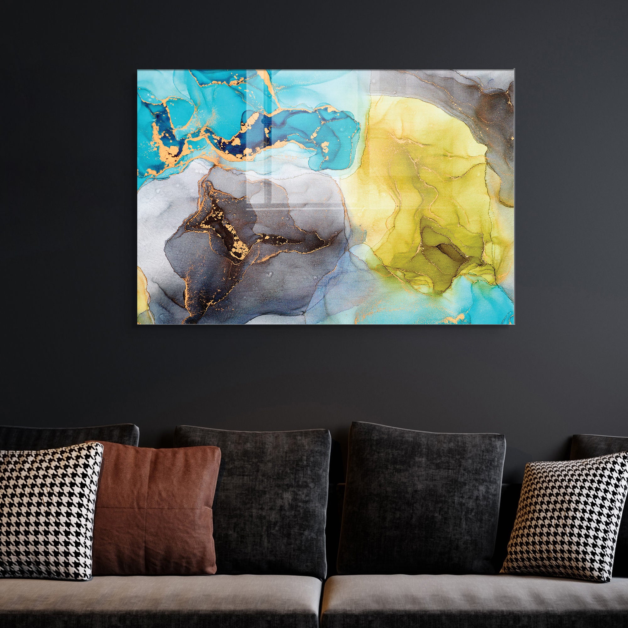 Quadro Decorativo em Vidro Temperado Multicolor 45x65cm - Arte Moderna para Transformar o Seu Espaço
