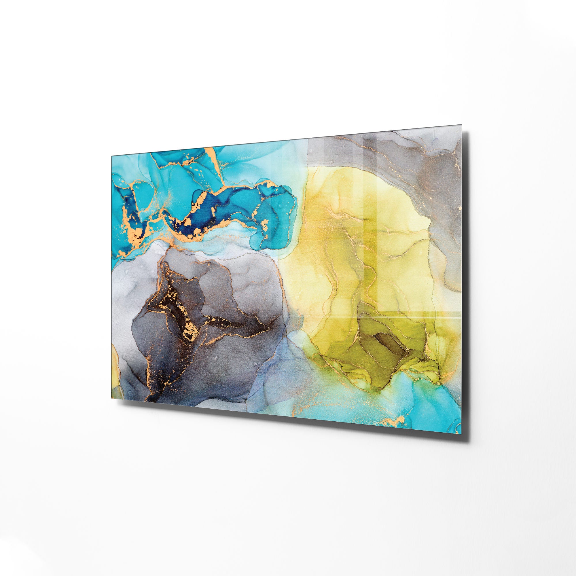 Quadro Decorativo em Vidro Temperado Multicolor 45x65cm - Arte Moderna para Transformar o Seu Espaço