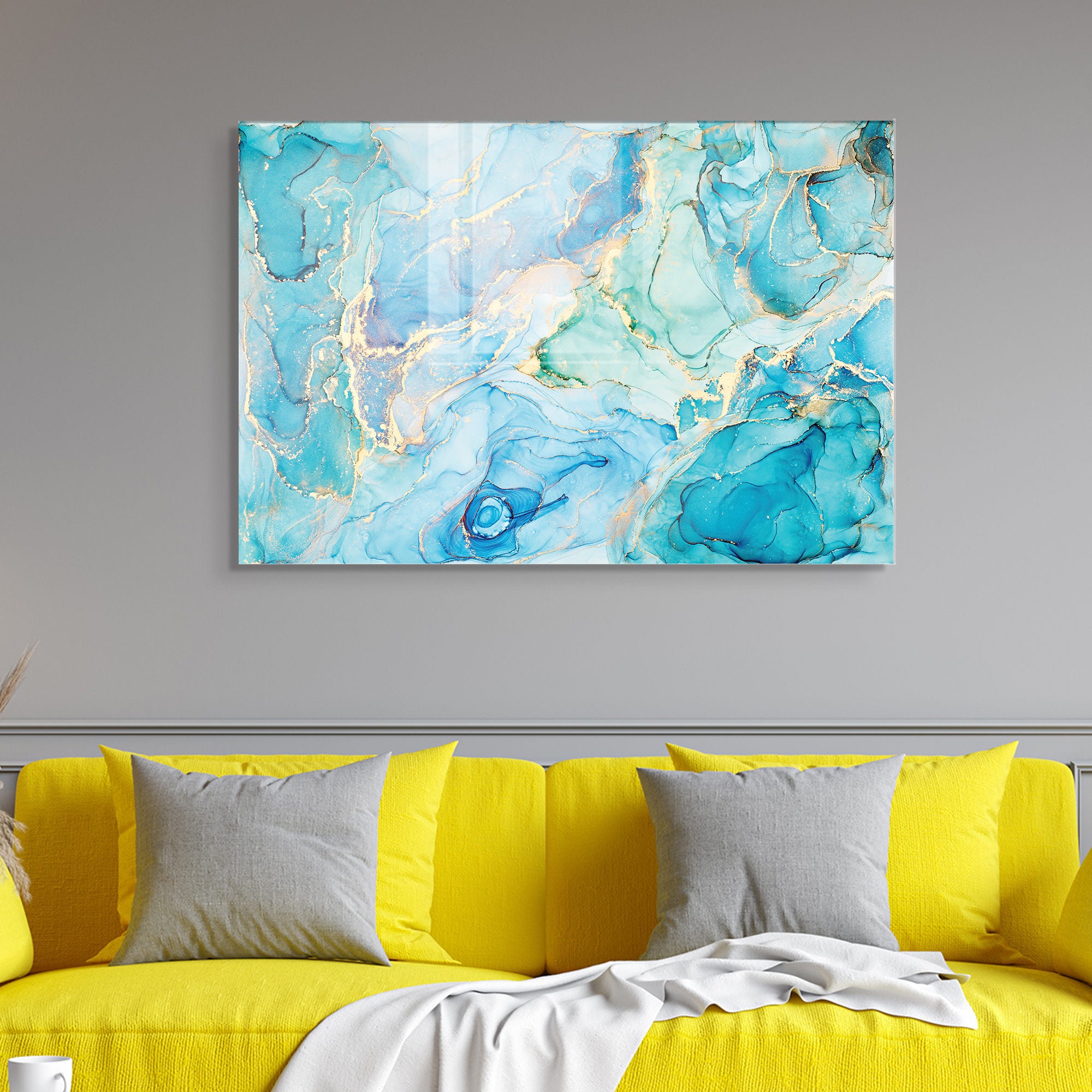 Quadro Decorativo em Vidro Temperado Multicolor 45x65cm - Arte Moderna para Transformar o Seu Espaço
