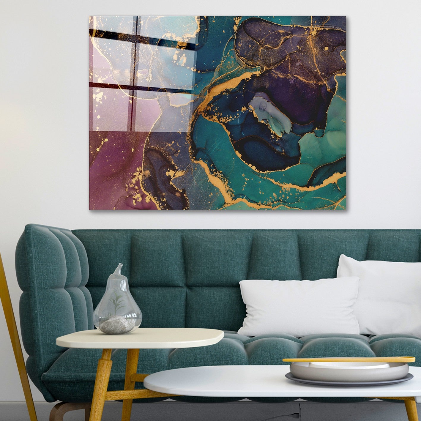Quadro Decorativo em Vidro Temperado Multicolor 70x100cm - Arte Moderna para Transformar o Seu Espaço