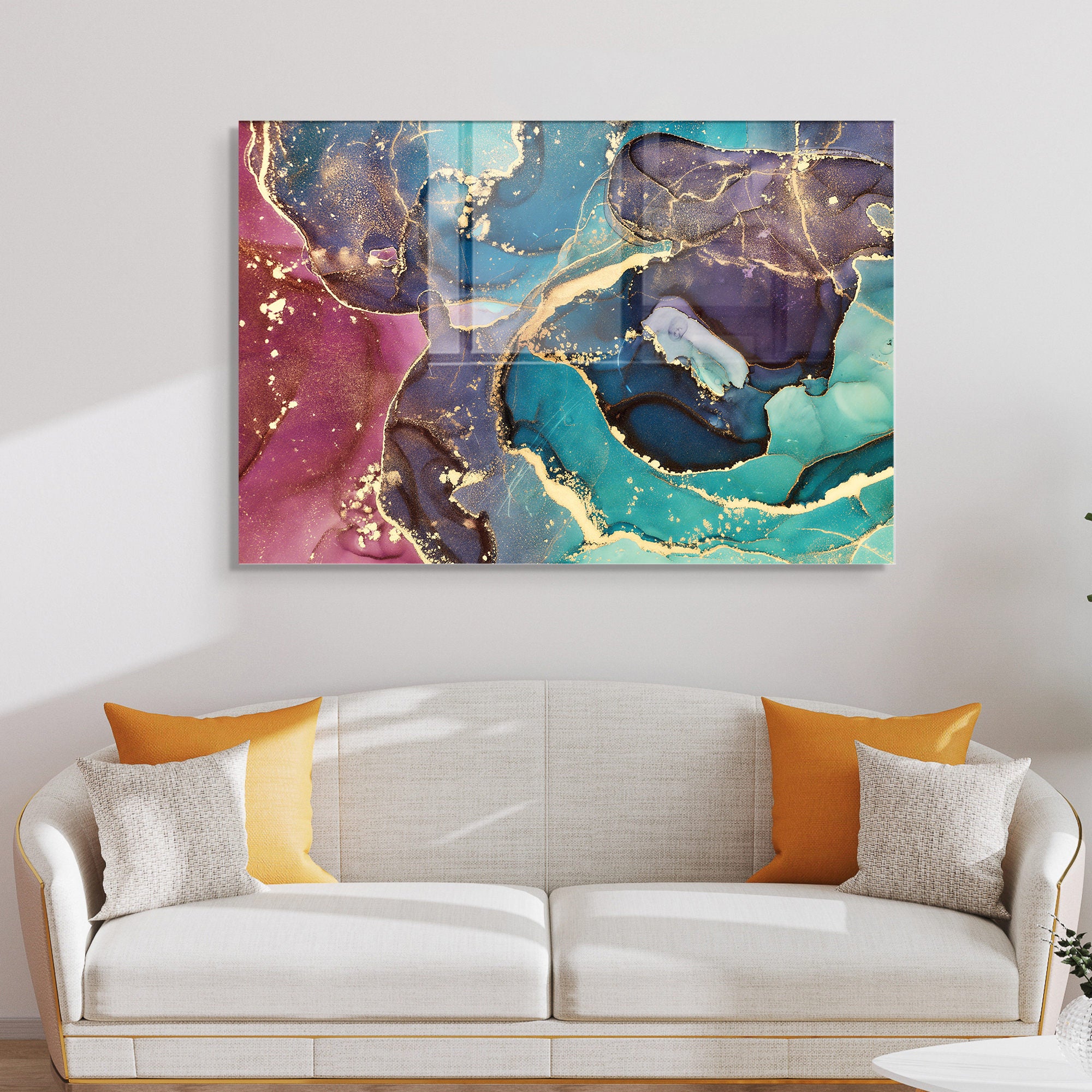 Quadro Decorativo em Vidro Temperado Multicolor 50x70cm - Arte Moderna para Transformar o Seu Espaço