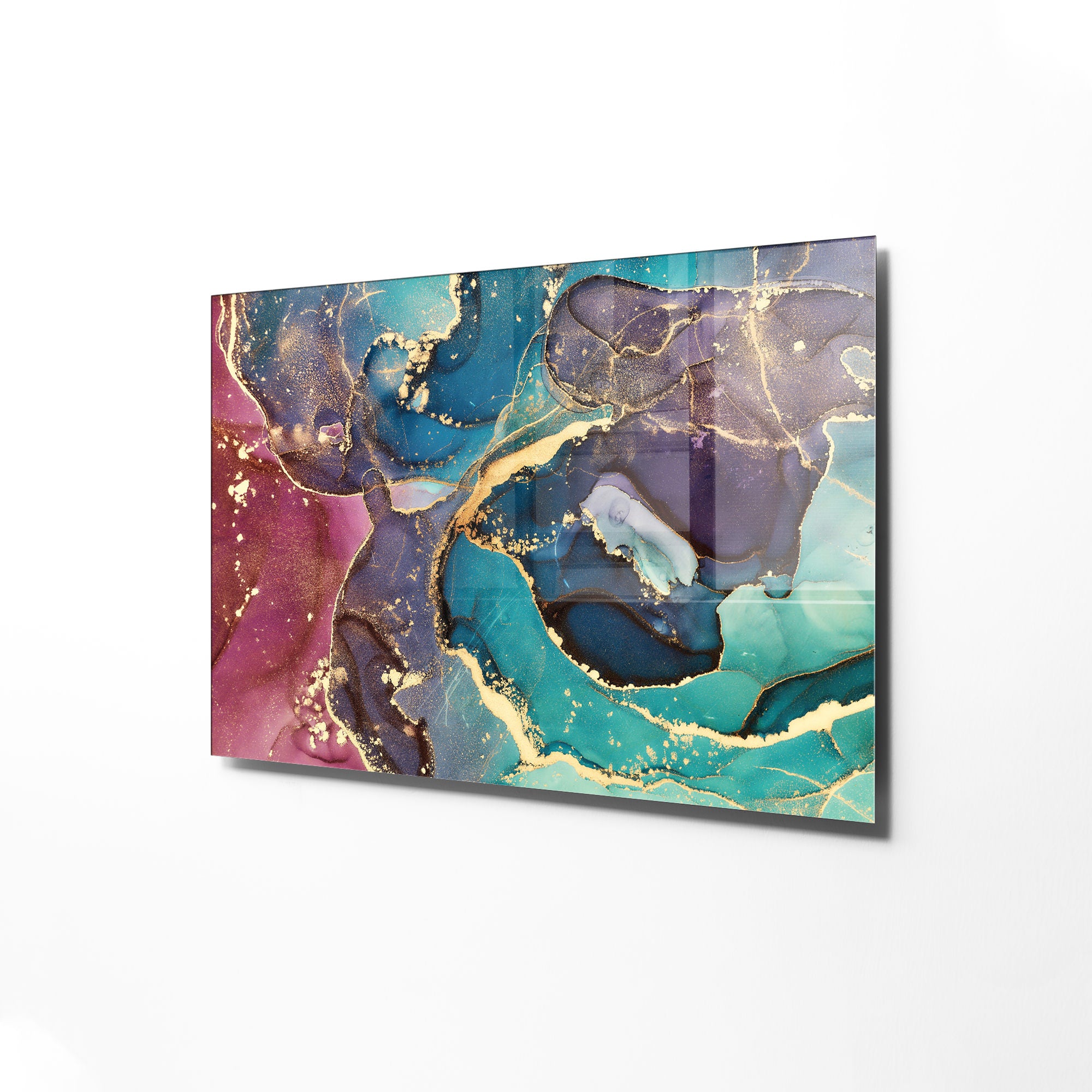 Quadro Decorativo em Vidro Temperado Multicolor 45x65cm - Arte Moderna para Transformar o Seu Espaço
