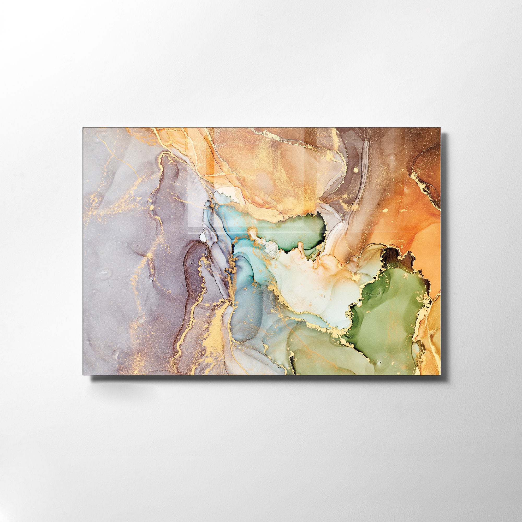 Quadro Decorativo em Vidro Temperado Multicolor 30x45cm - Arte Moderna para Decoração de Interiores