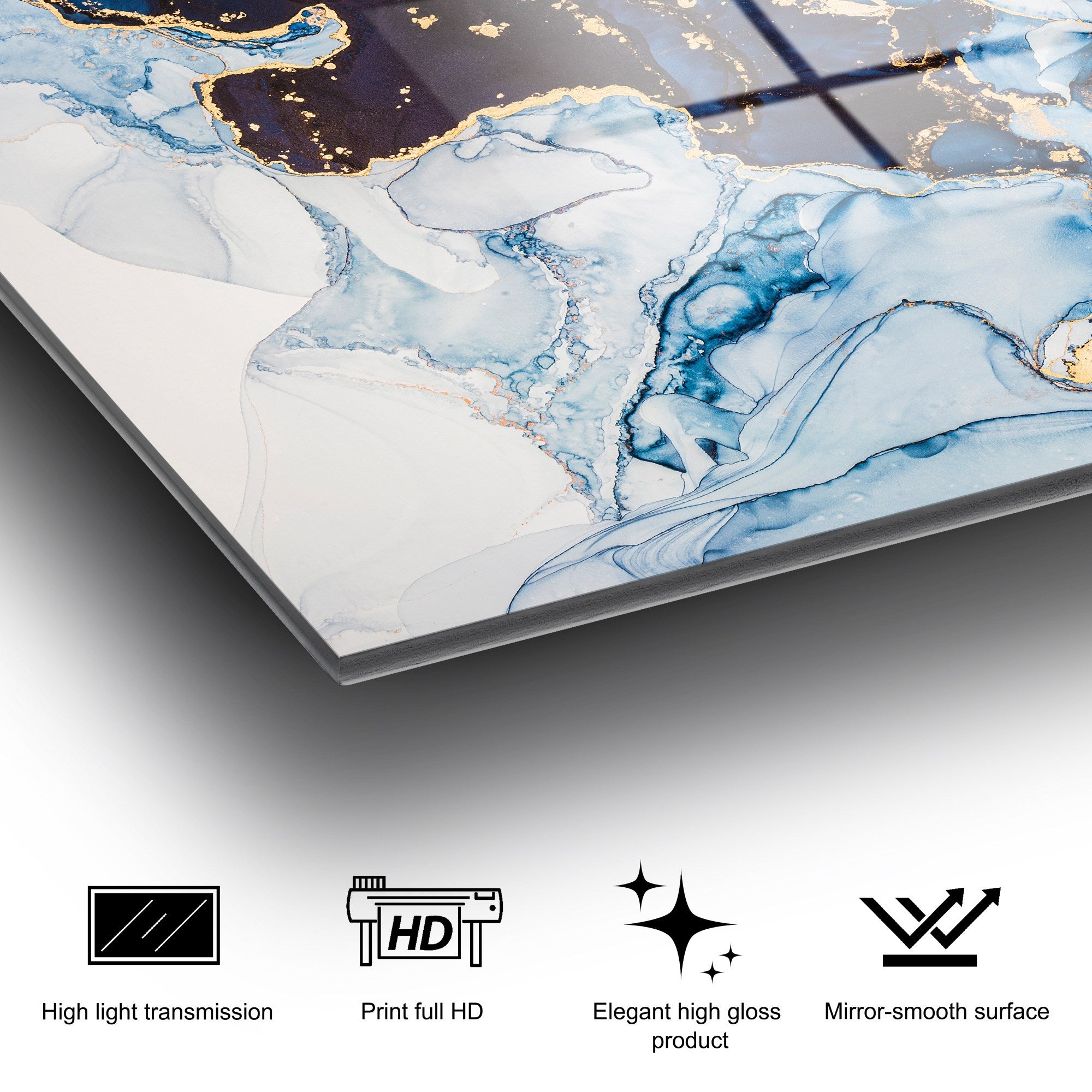 Pintura decorativa em vidro temperado – 70 x 100 cm – 100% vidro temperado