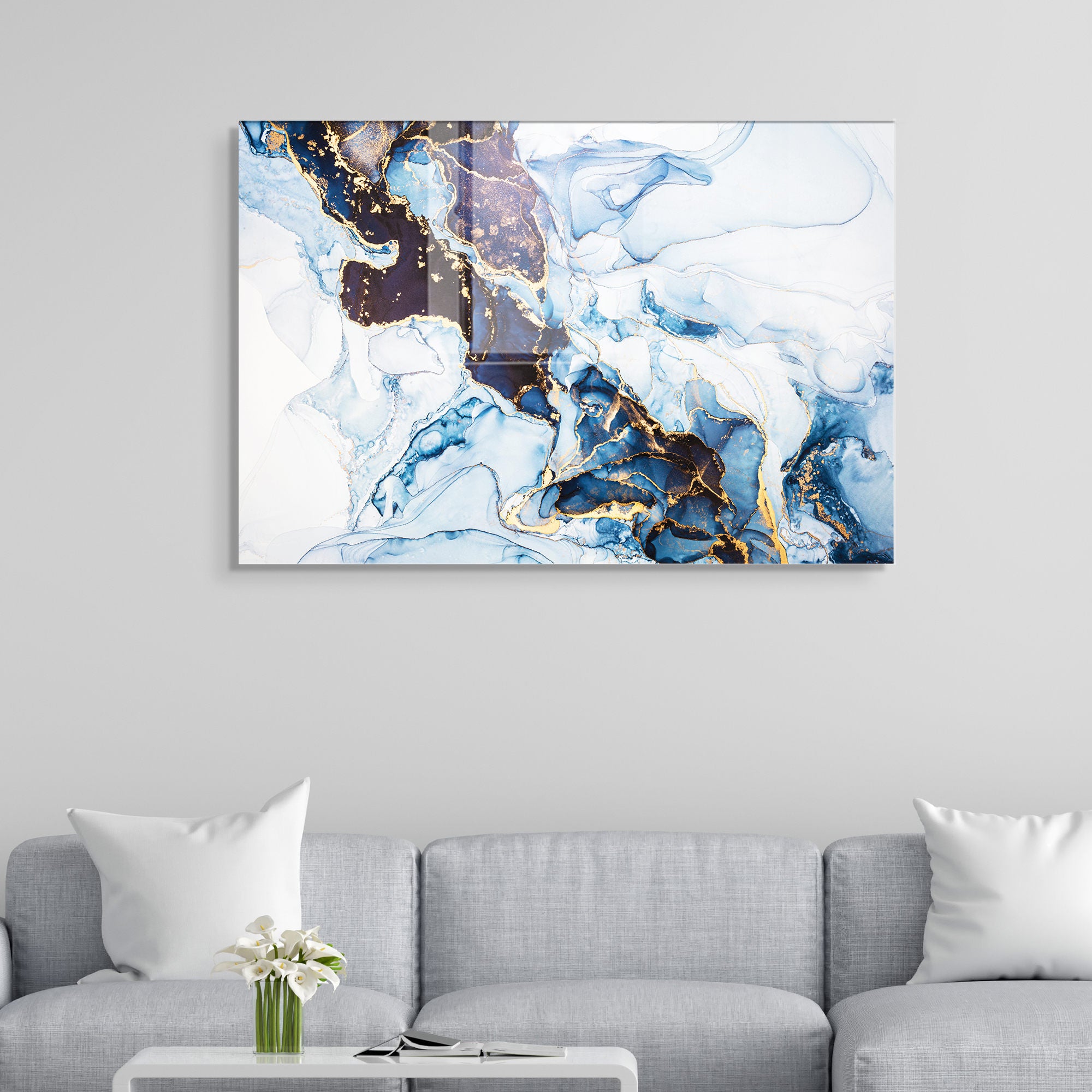 Quadro Decorativo em Vidro Temperado Multicolor 30x45cm - Arte Moderna para Decoração de Interiores