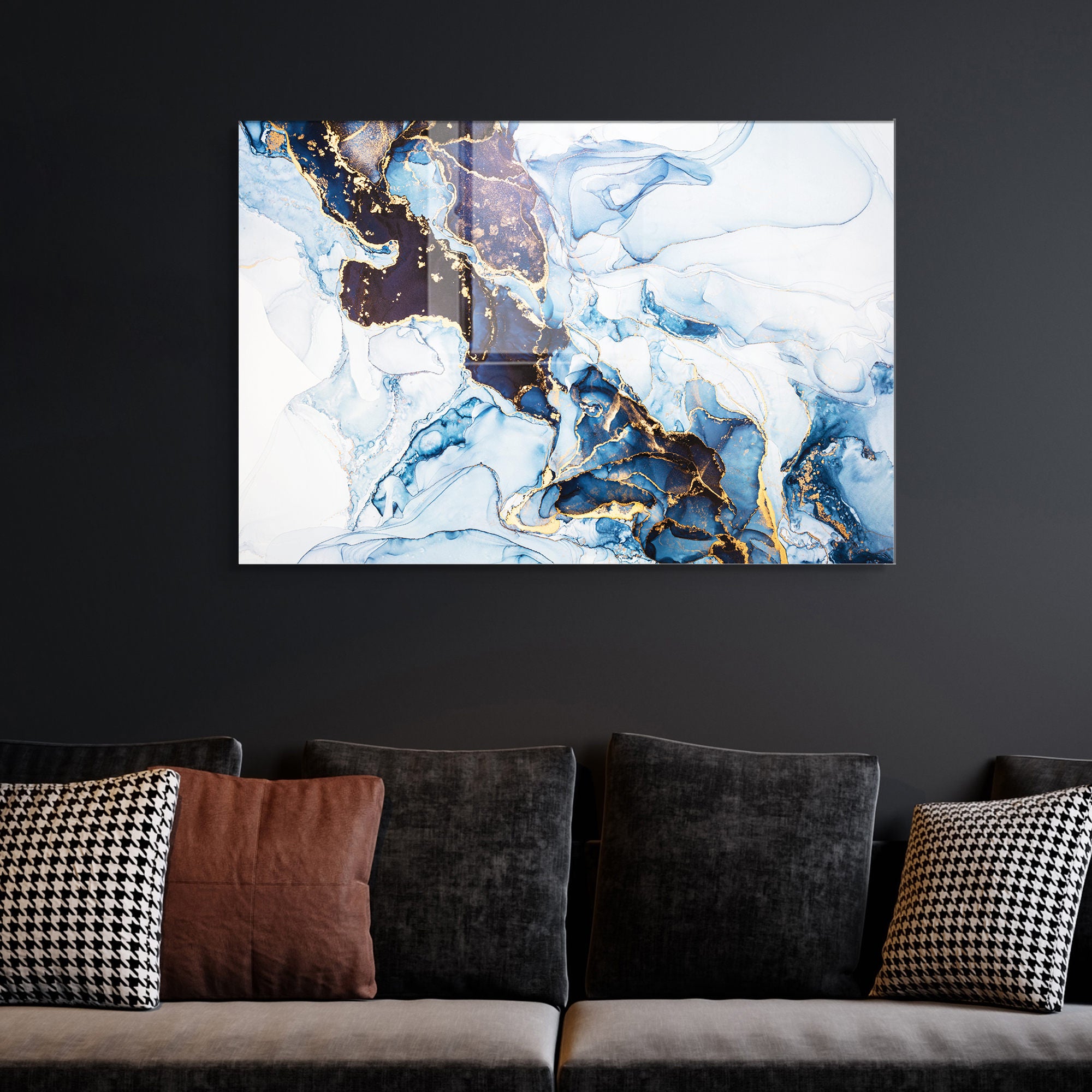 Quadro Decorativo em Vidro Temperado Multicolor 30x45cm - Arte Moderna para Decoração de Interiores