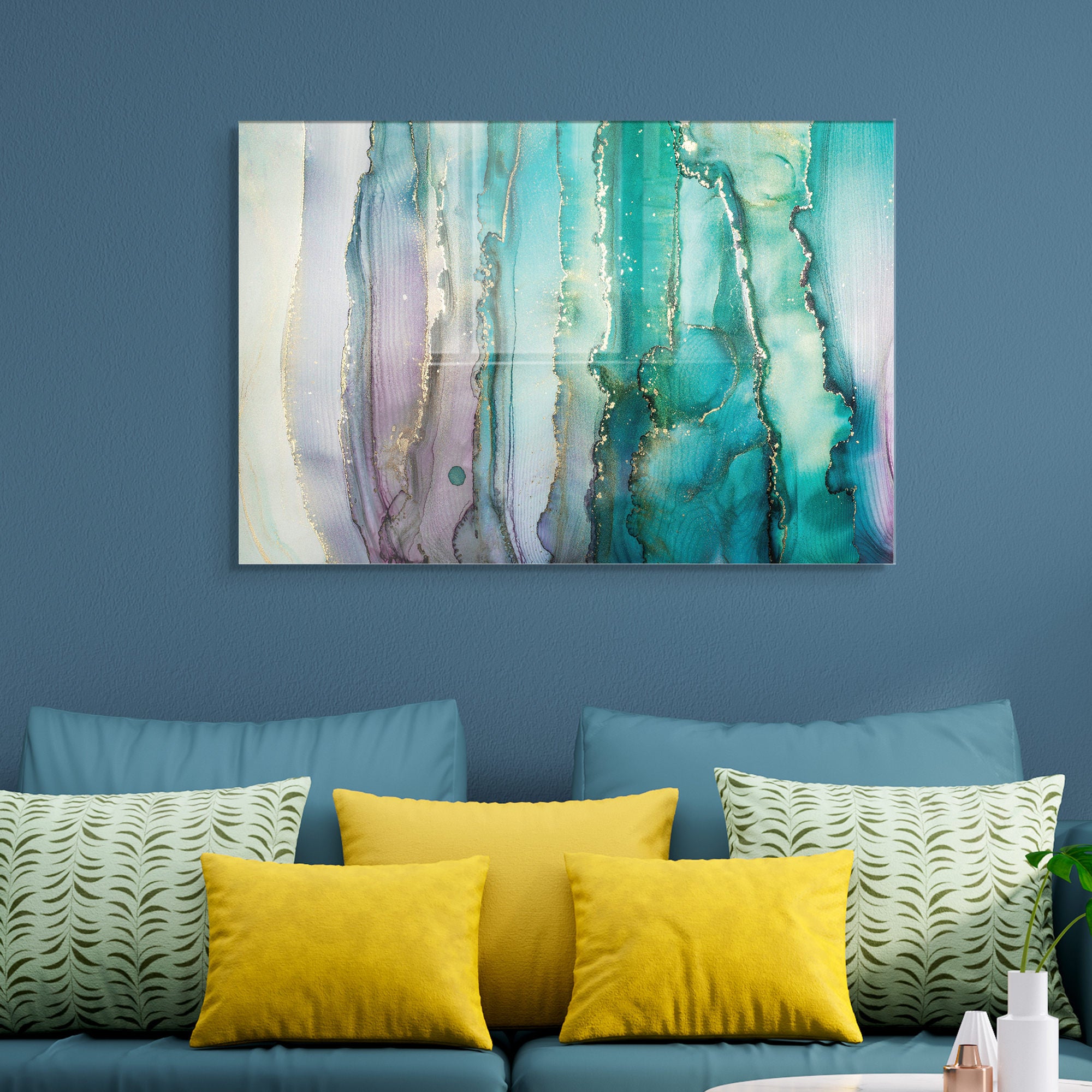 Quadro Decorativo em Vidro Temperado Multicolor 70x100cm - Arte Moderna para Transformar o Seu Espaço
