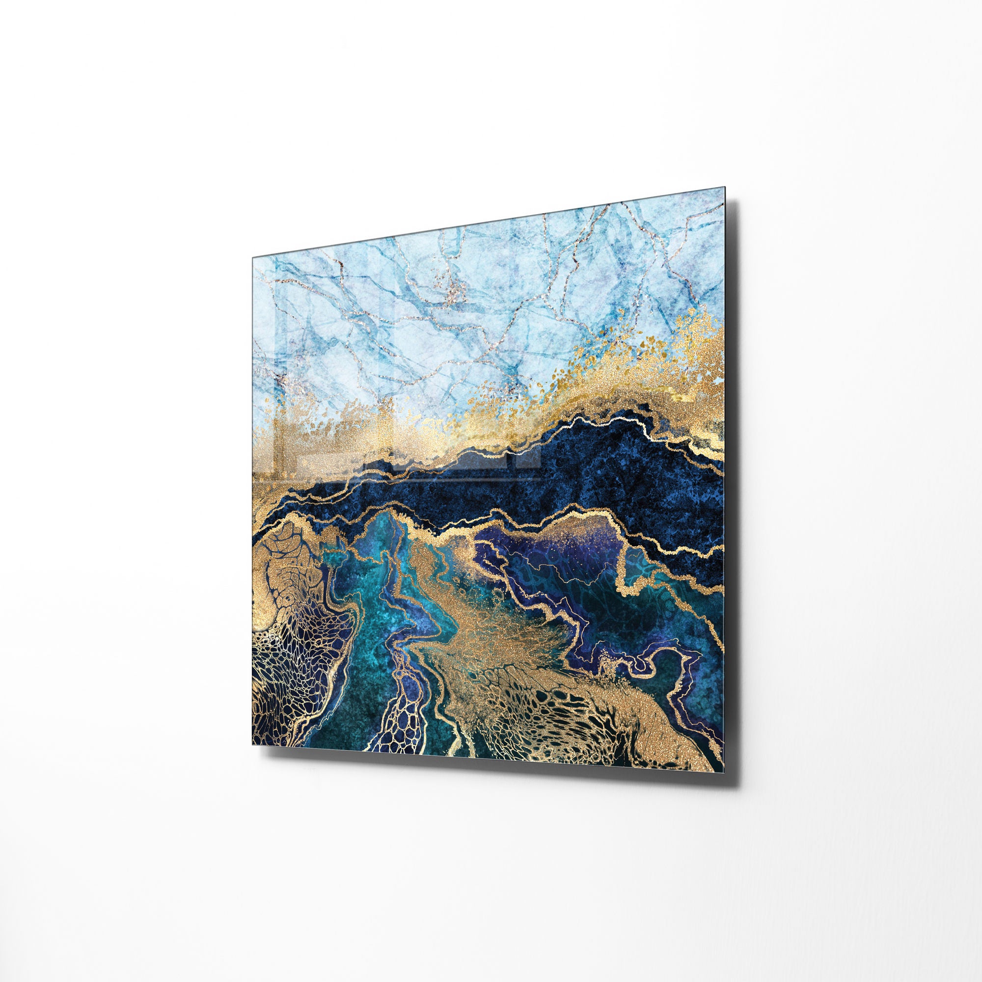 Quadro Decorativo em Vidro Temperado Multicolor 60x60cm - Arte Moderna para Transformar o Seu Espaço