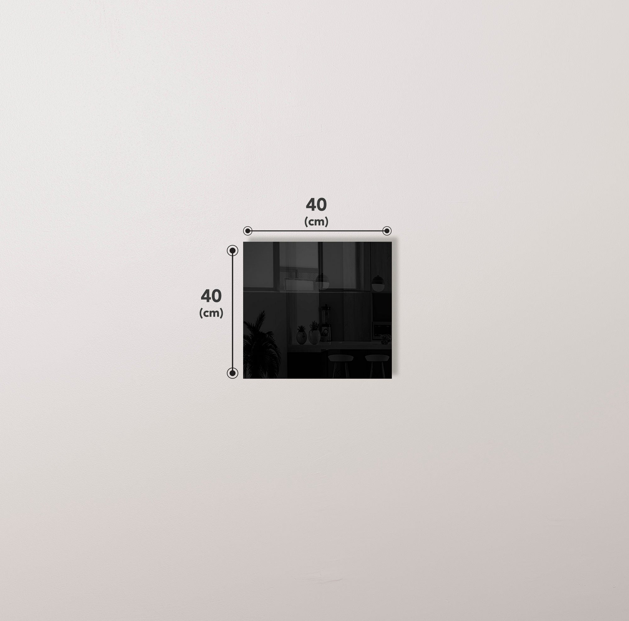 Pintura Decorativa em Vidro Temperado Multicolor 40x40cm - Arte Moderna para Decoração de Interiores