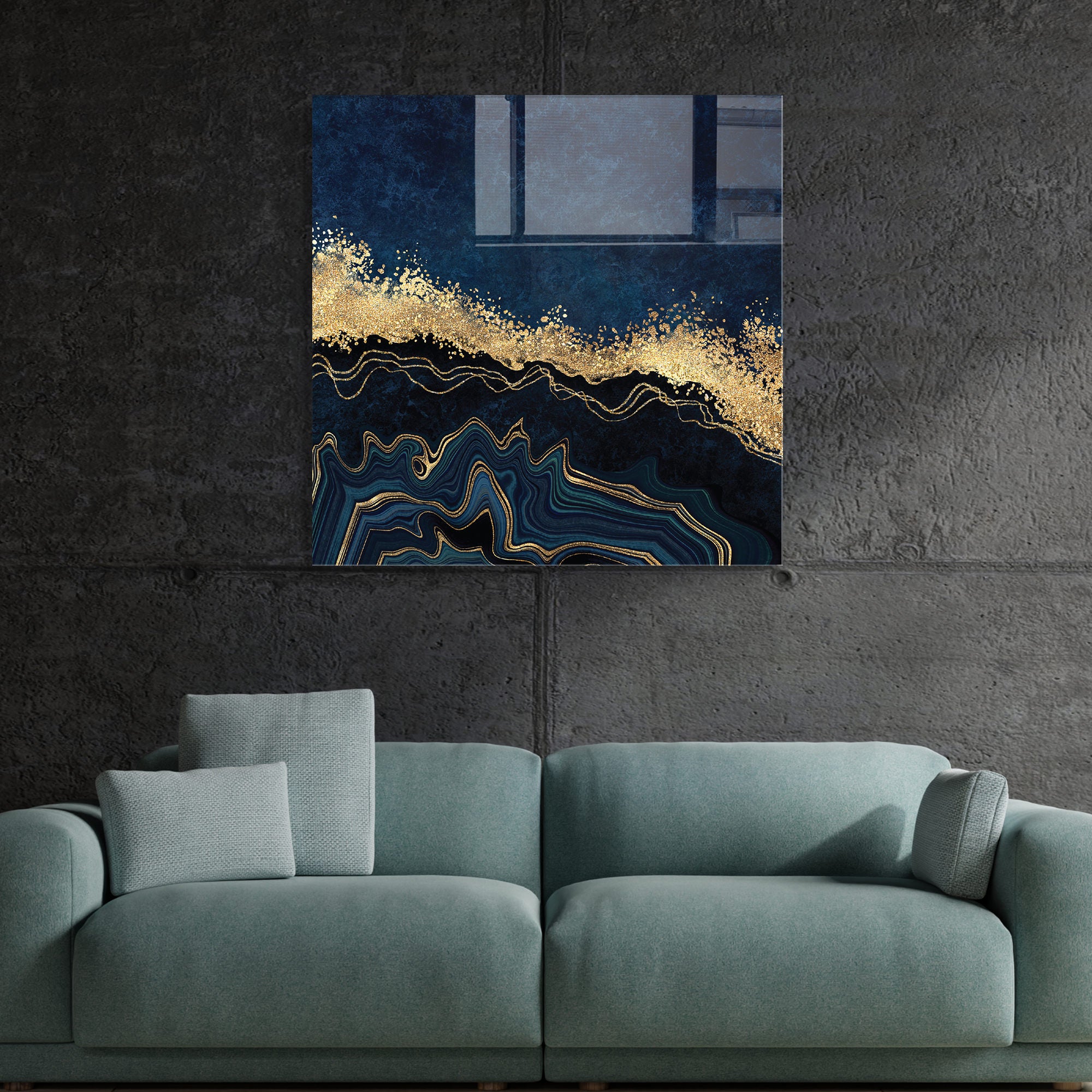 Quadro Decorativo em Vidro Temperado Multicolor 60x60cm - Arte Moderna para Transformar o Seu Espaço