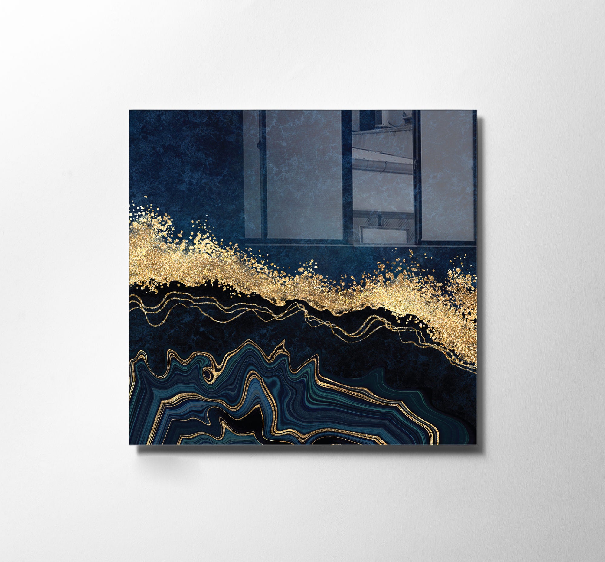 Quadro Decorativo em Vidro Temperado Multicolor 60x60cm - Arte Moderna para Transformar o Seu Espaço