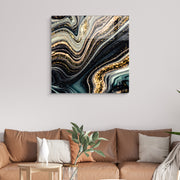 Pintura Decorativa em Vidro Temperado Multicolor 40x40cm - Arte Moderna para Decoração de Interiores