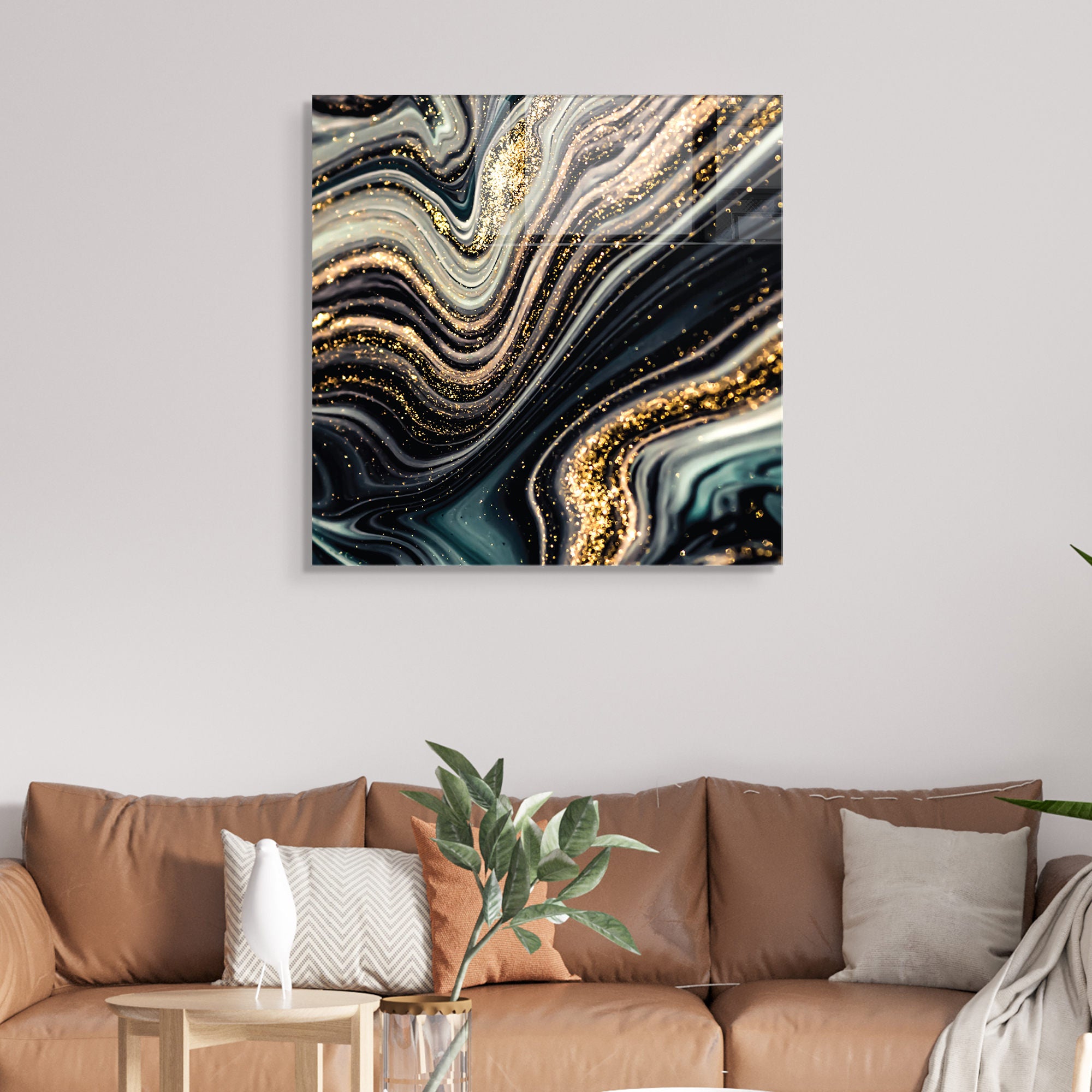 Quadro Decorativo em Vidro Temperado Multicolor 60x60cm - Arte Moderna para Transformar o Seu Espaço