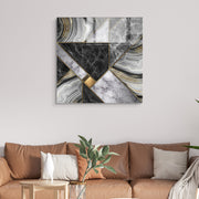 Pintura Decorativa em Vidro Temperado Multicolor 40x40cm - Arte Moderna para Decoração de Interiores