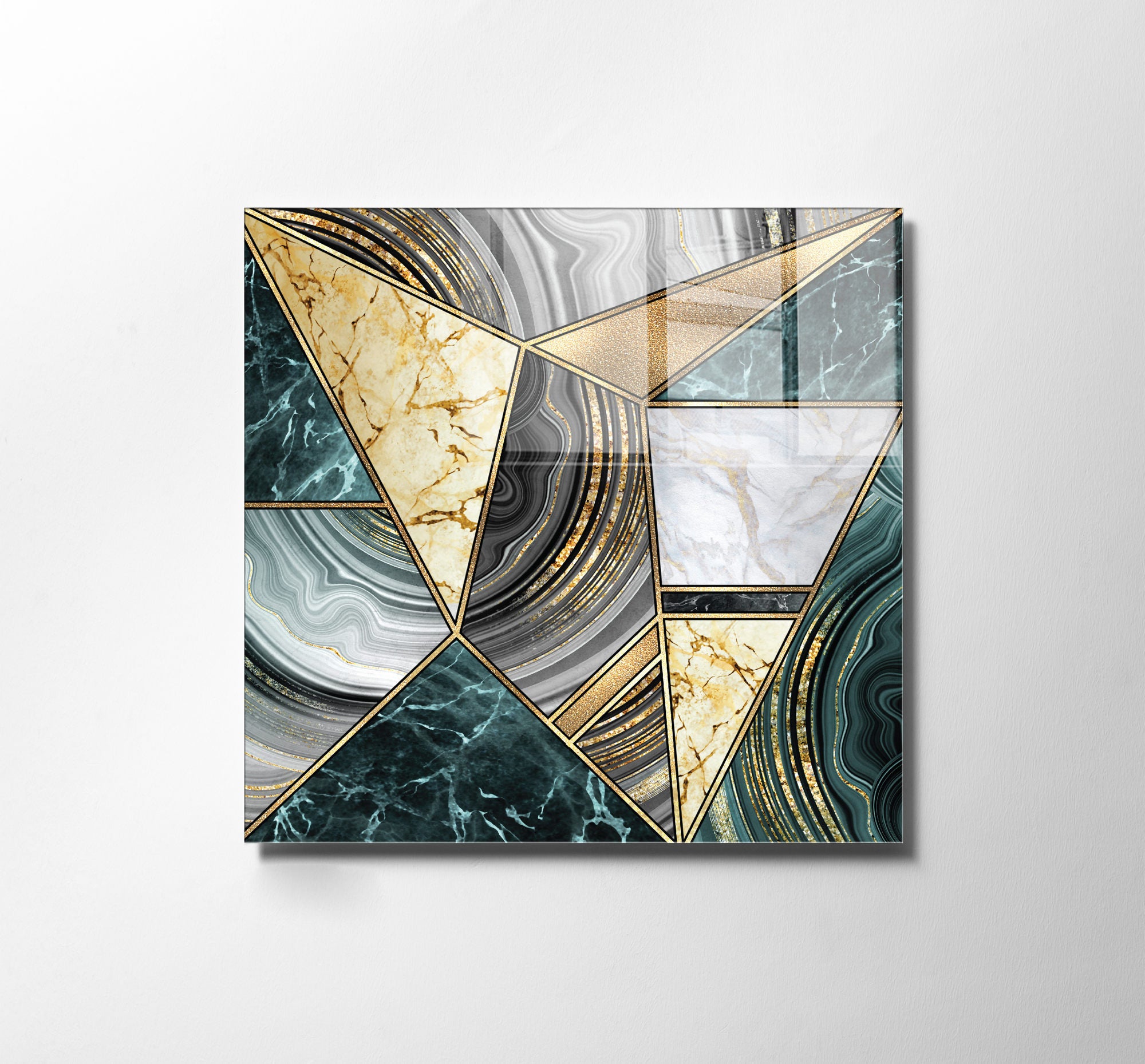 Quadro Decorativo em Vidro Temperado Multicolor 60x60cm - Arte Moderna para Transformar o Seu Espaço