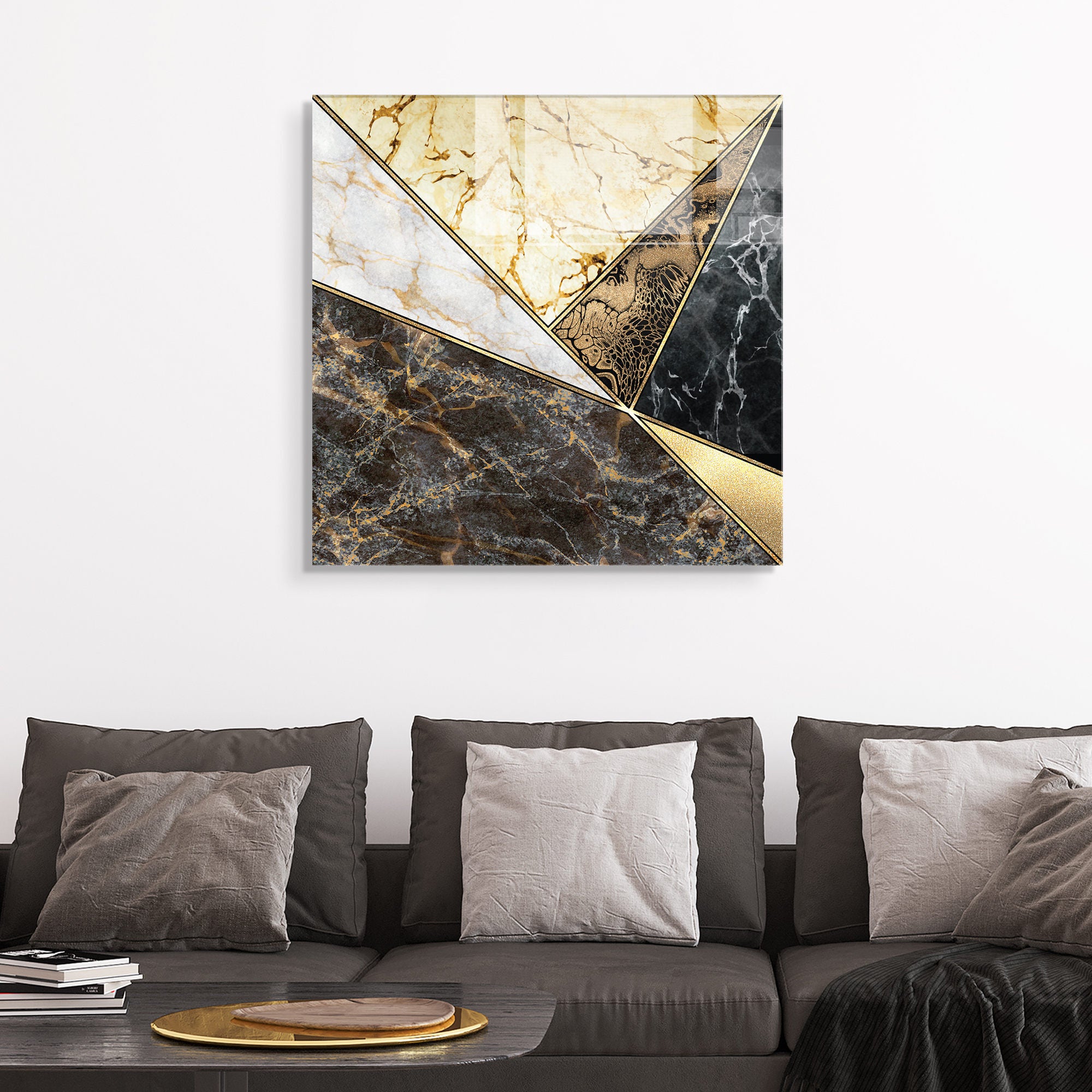 Quadro Decorativo em Vidro Temperado Multicolor 60x60cm - Arte Moderna para Transformar o Seu Espaço