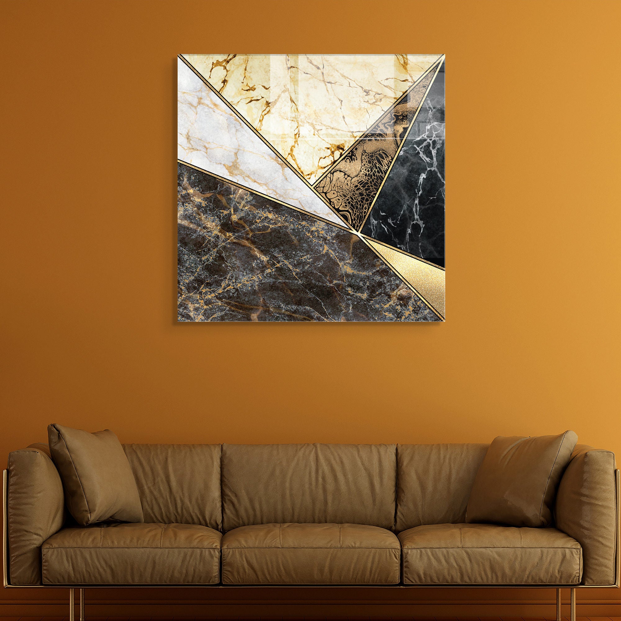 Quadro Decorativo em Vidro Temperado Multicolor 60x60cm - Arte Moderna para Transformar o Seu Espaço