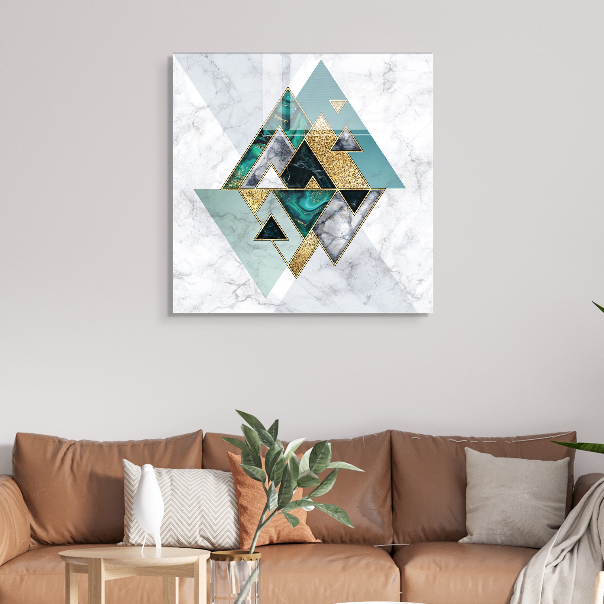 Quadro Decorativo em Vidro Temperado Multicolor 60x60cm - Arte Moderna para Transformar o Seu Espaço