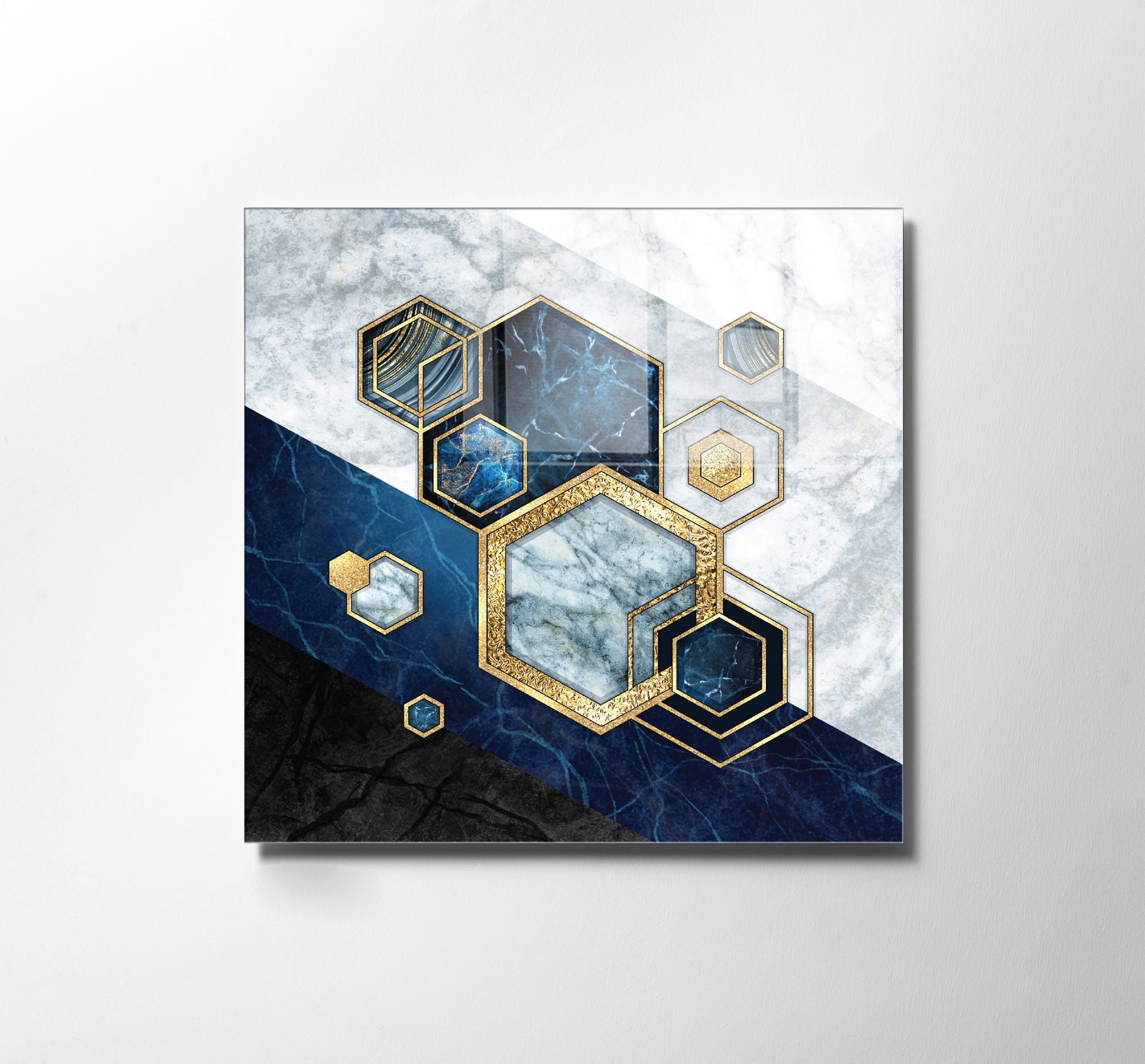 Quadro Decorativo em Vidro Temperado Multicolor 60x60cm - Arte Moderna para Transformar o Seu Espaço