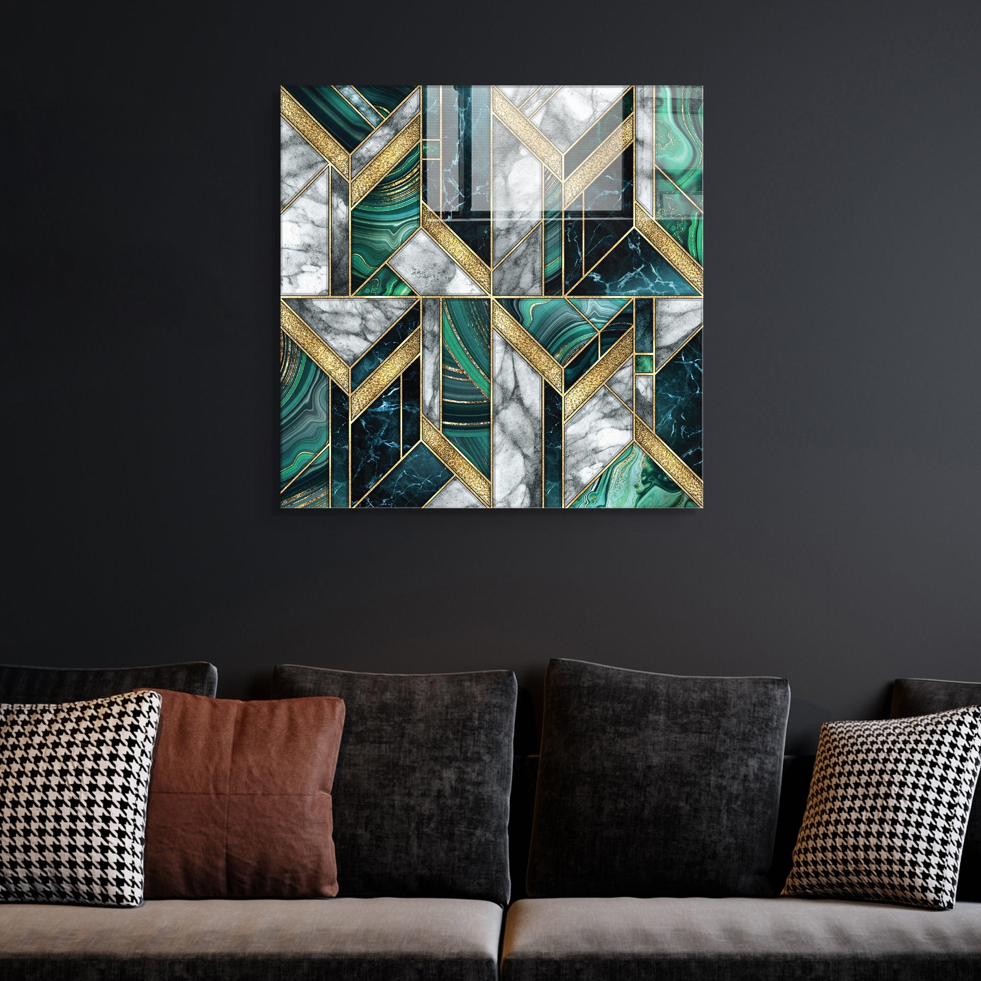 Quadro Decorativo em Vidro Temperado Multicolor 60x60cm - Arte Moderna para Transformar o Seu Espaço