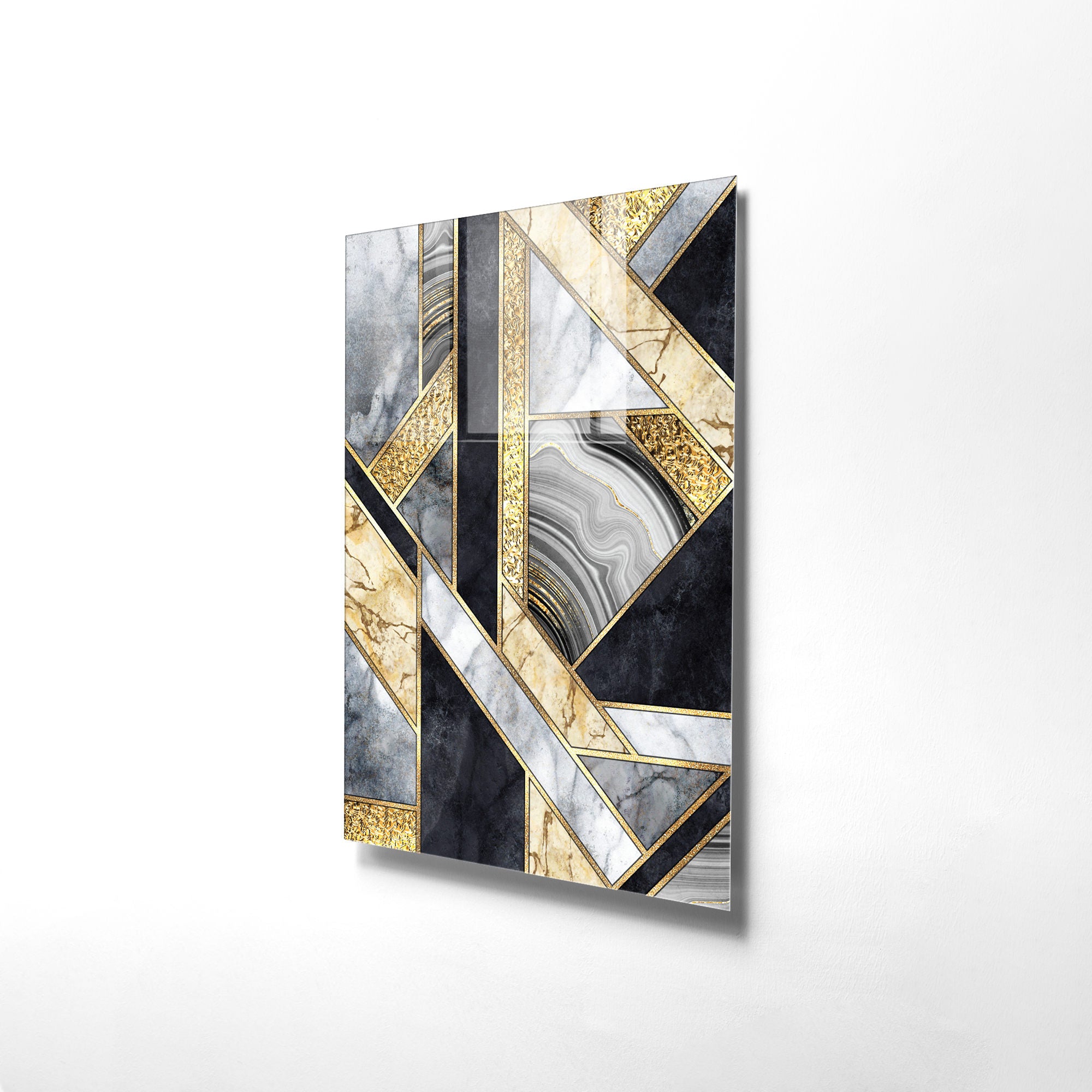 Quadro Decorativo em Vidro Temperado Multicolor 30x45cm - Arte Moderna para Decoração de Interiores