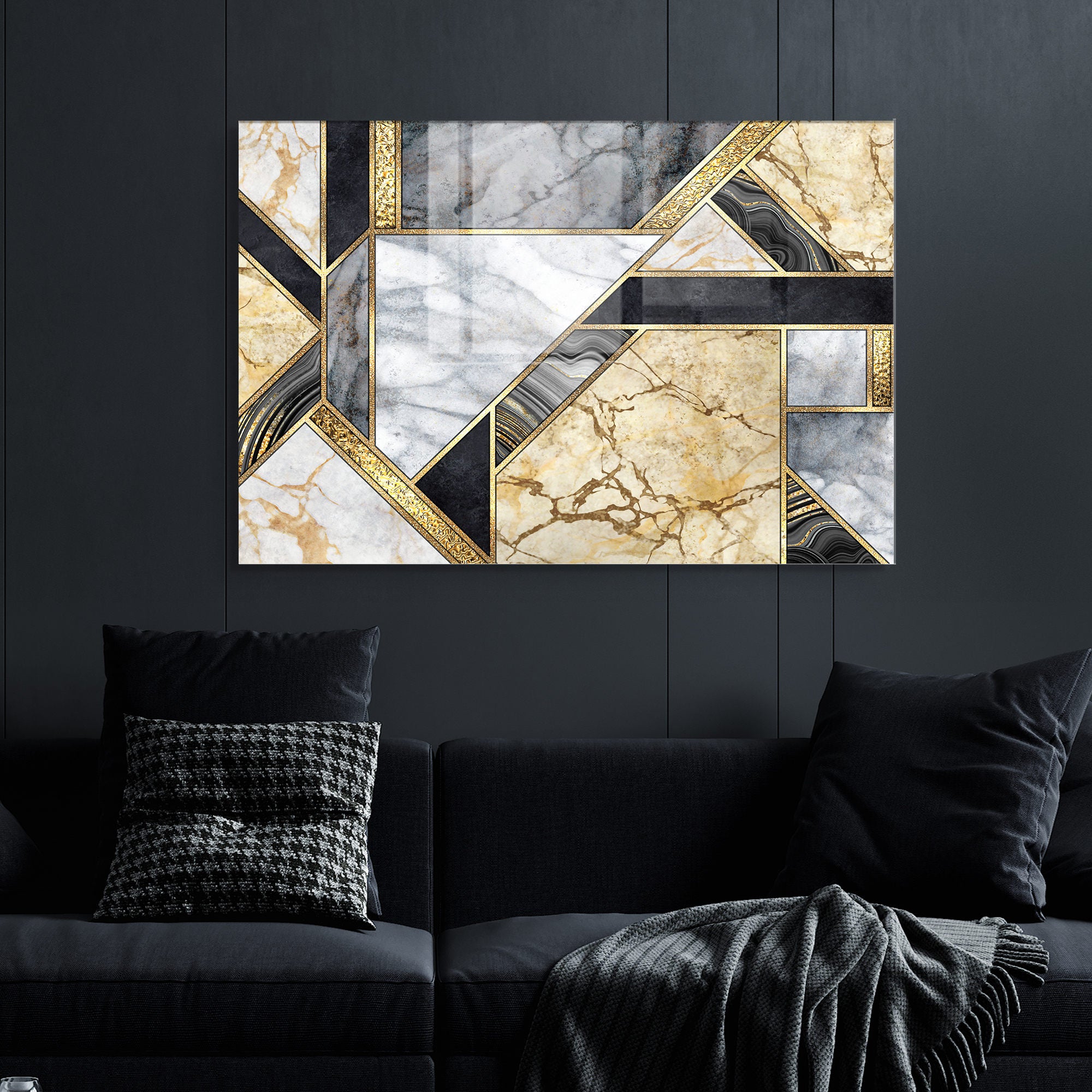 Quadro Decorativo em Vidro Temperado Multicolor 70x100cm - Arte Moderna para Transformar o Seu Espaço