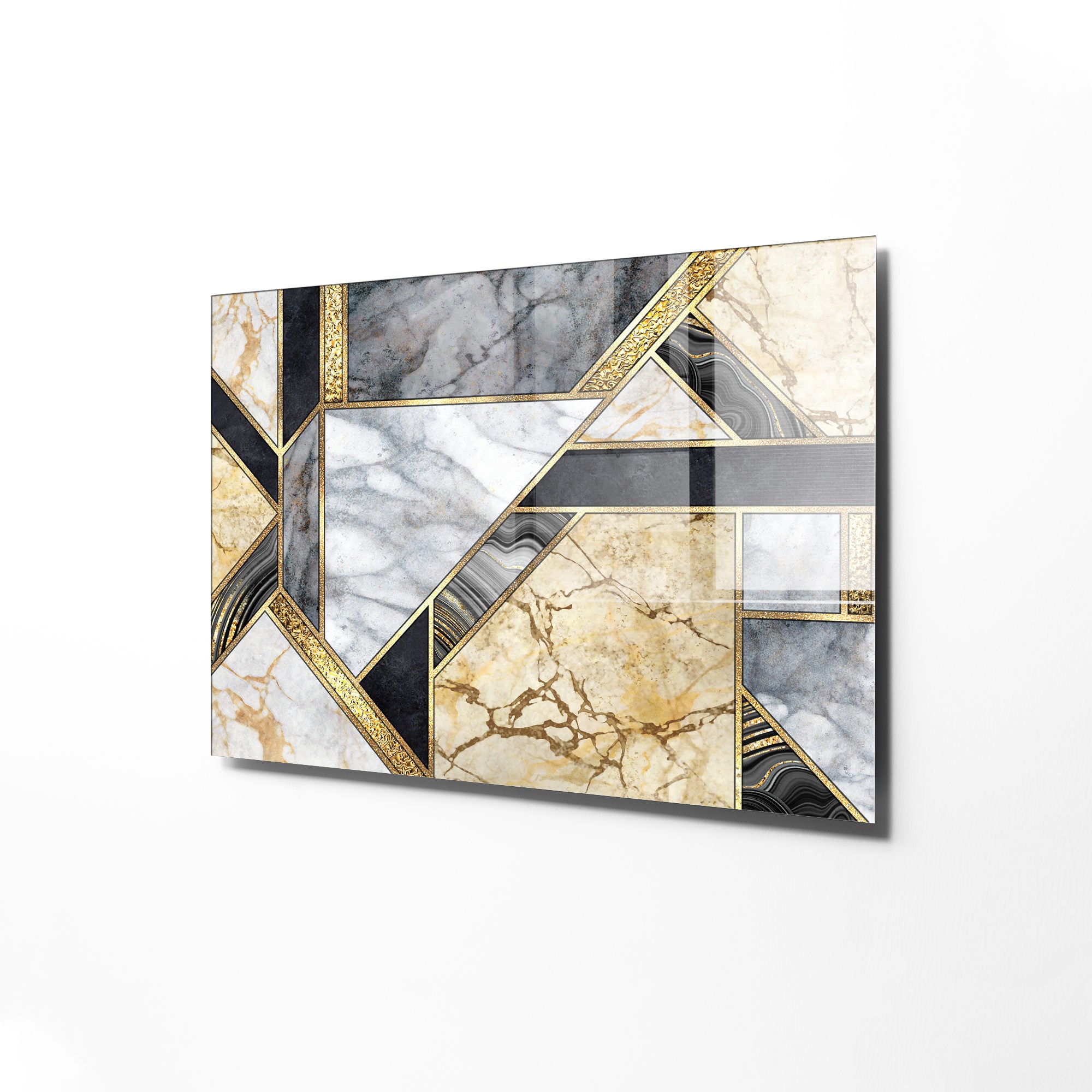 Quadro Decorativo em Vidro Temperado Multicolor 45x65cm - Arte Moderna para Transformar o Seu Espaço