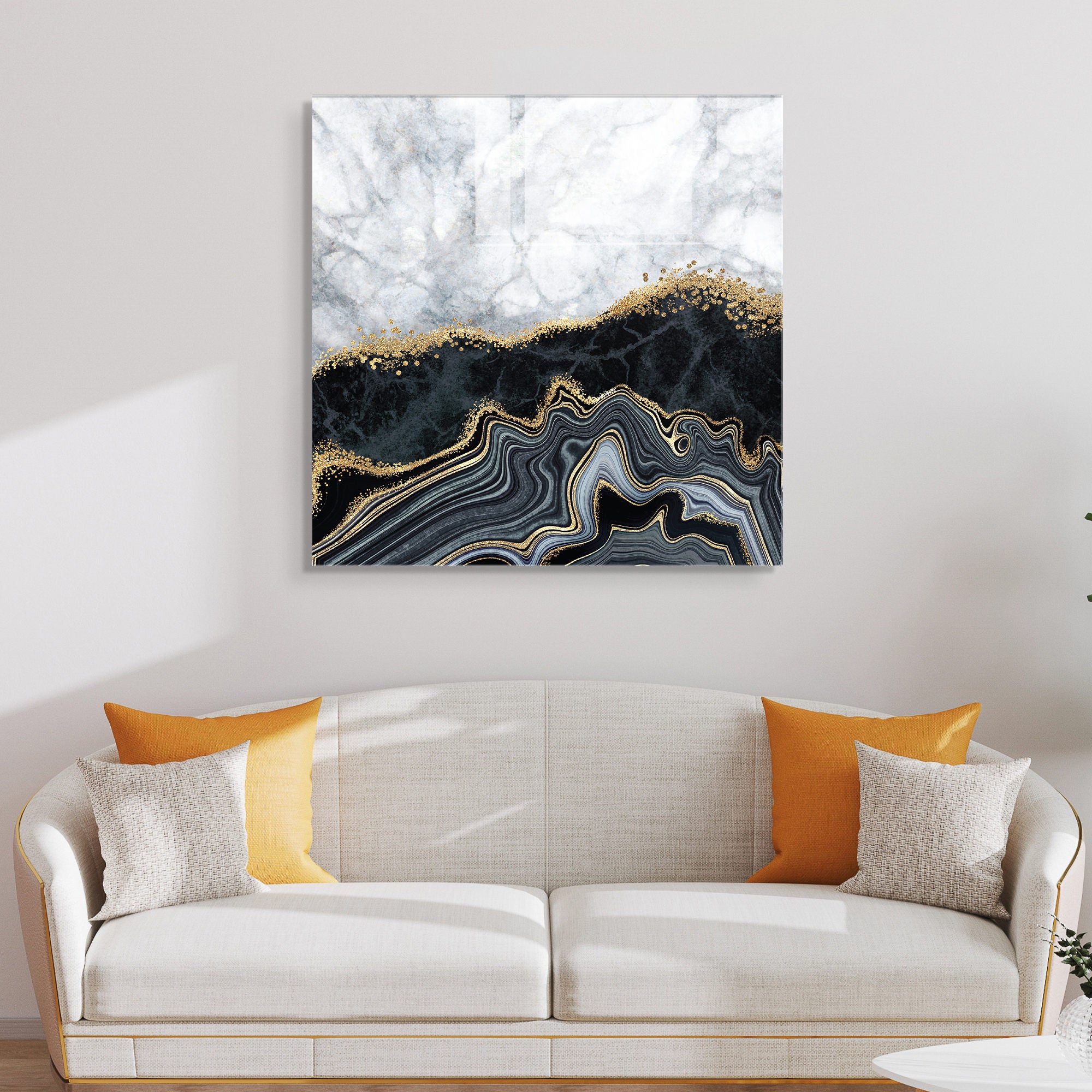 Quadro Decorativo em Vidro Temperado Multicolor 60x60cm - Arte Moderna para Transformar o Seu Espaço