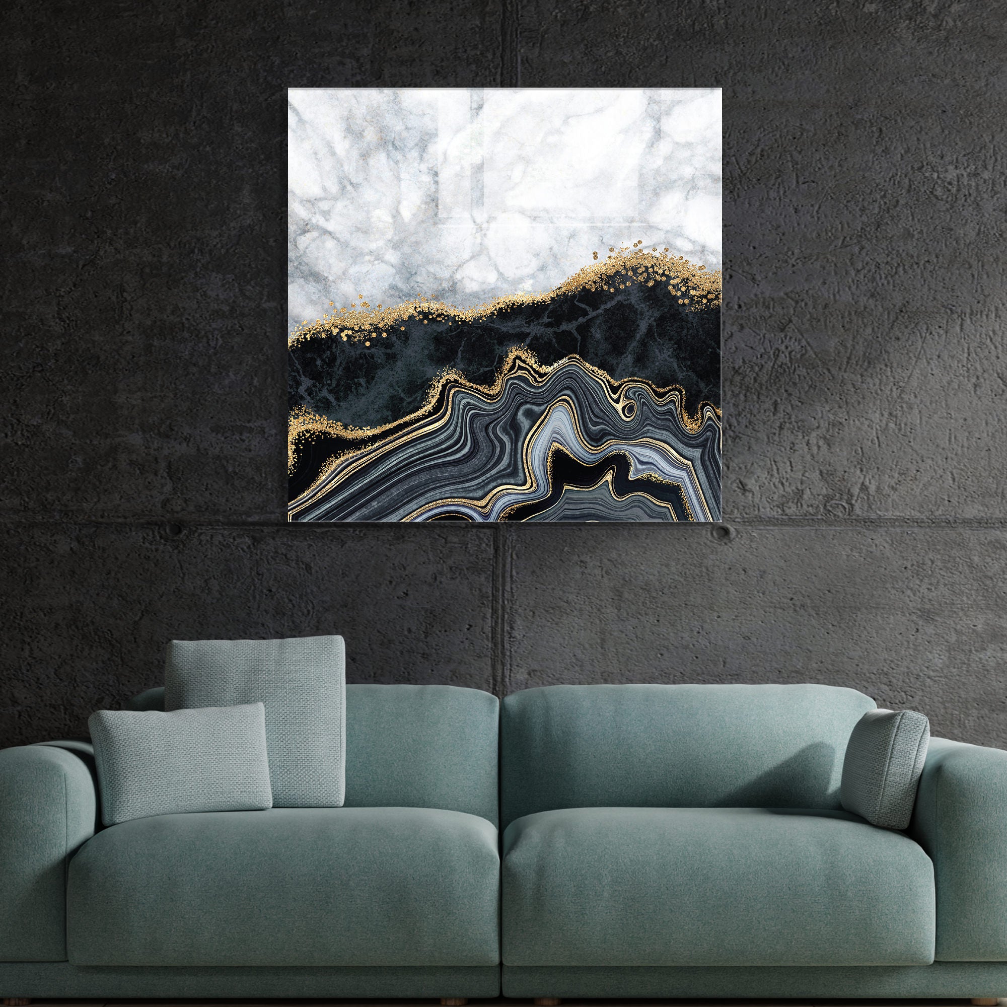 Quadro Decorativo em Vidro Temperado Multicolor 60x60cm - Arte Moderna para Transformar o Seu Espaço