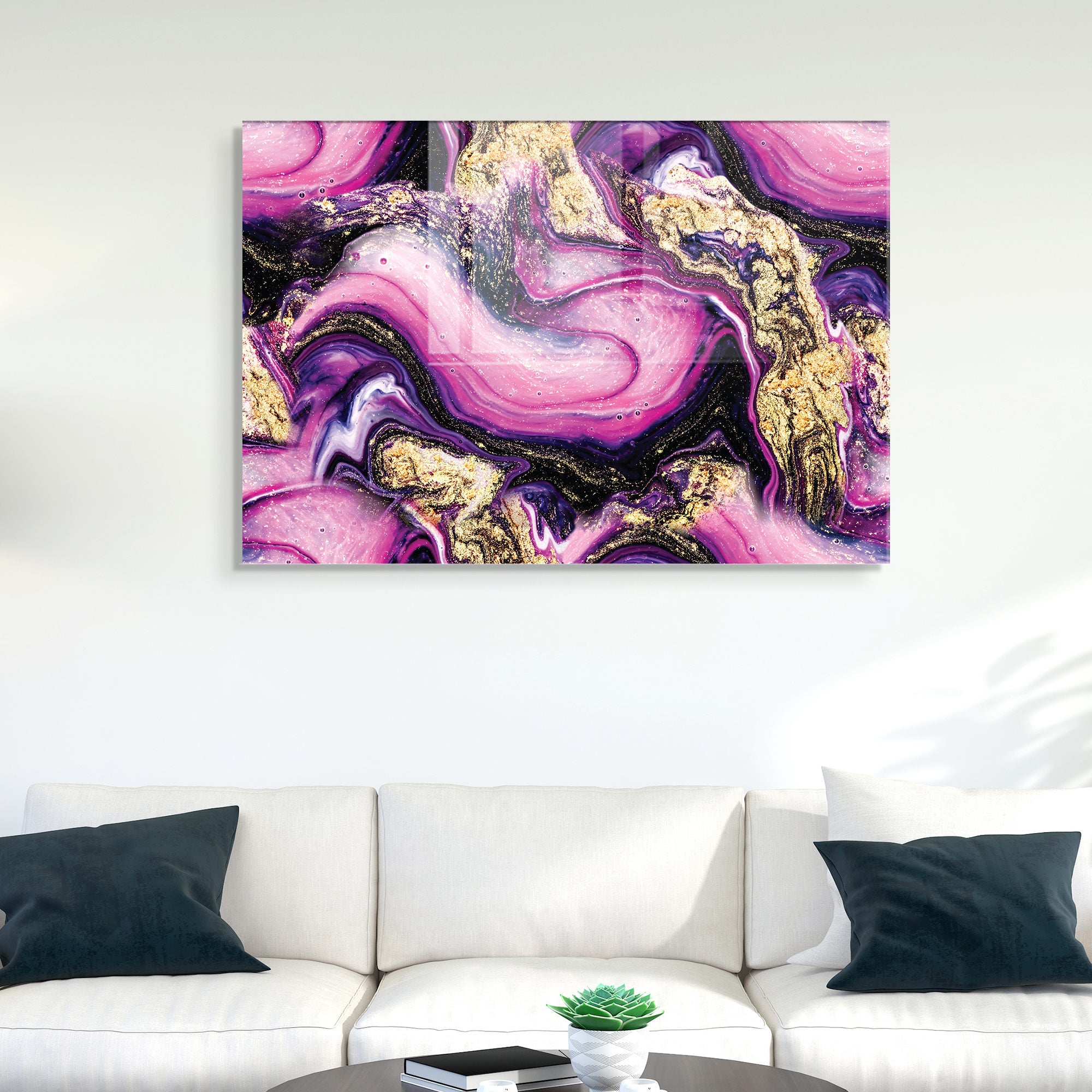 Quadro Decorativo em Vidro Temperado Multicolor 30x45cm - Arte Moderna para Decoração de Interiores